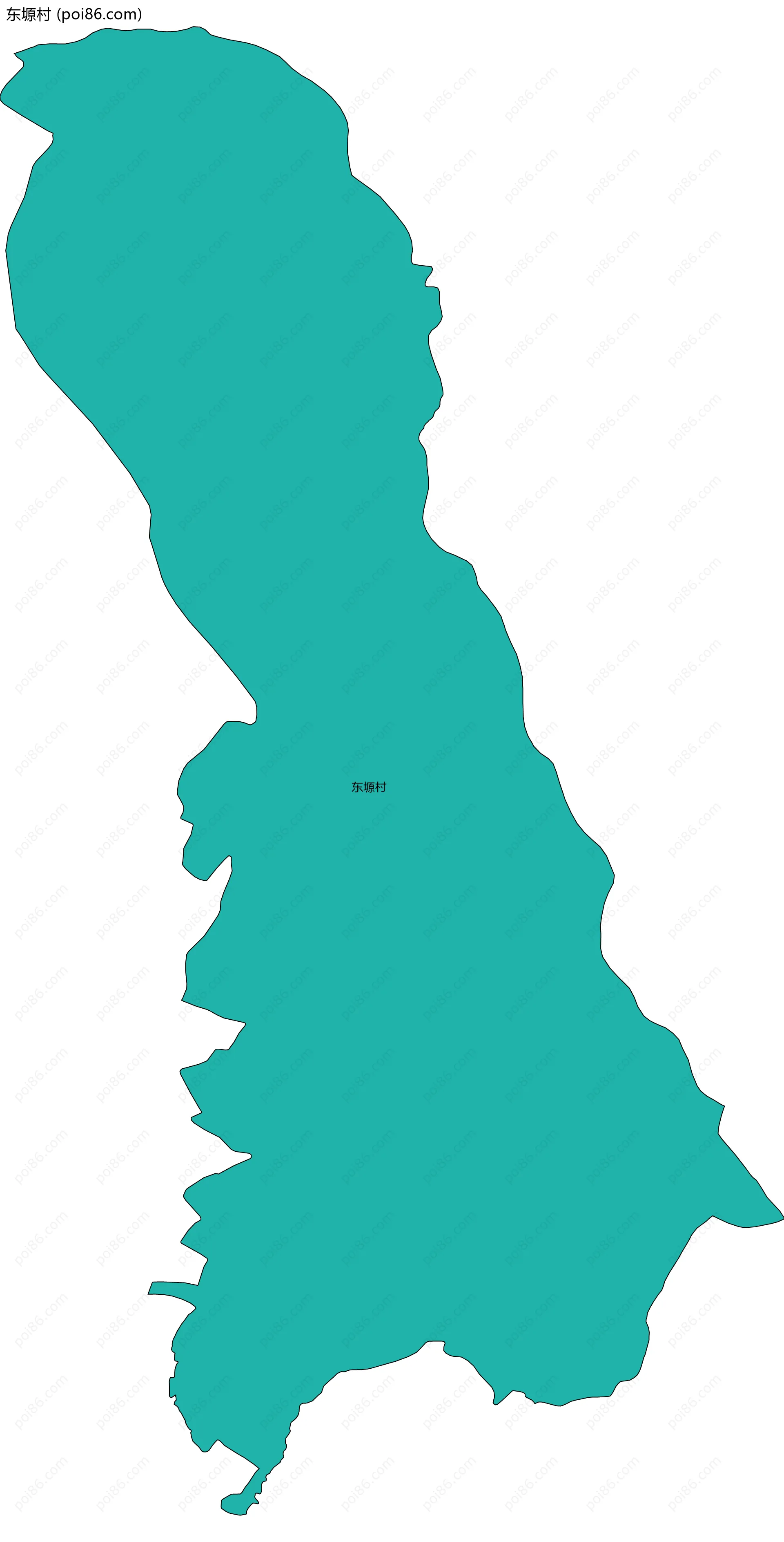 东塬村边界地图