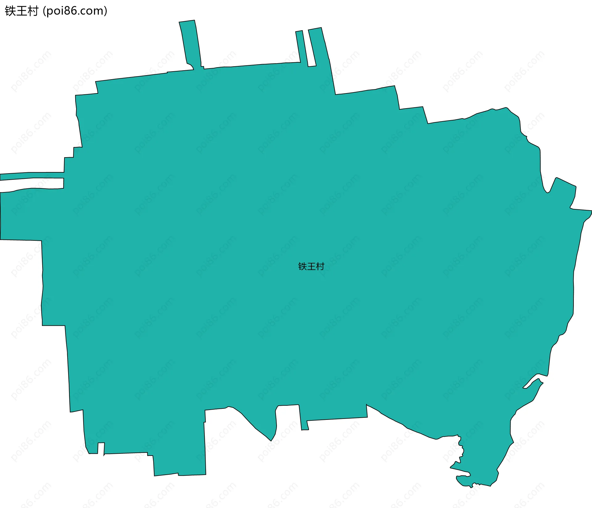 铁王村边界地图