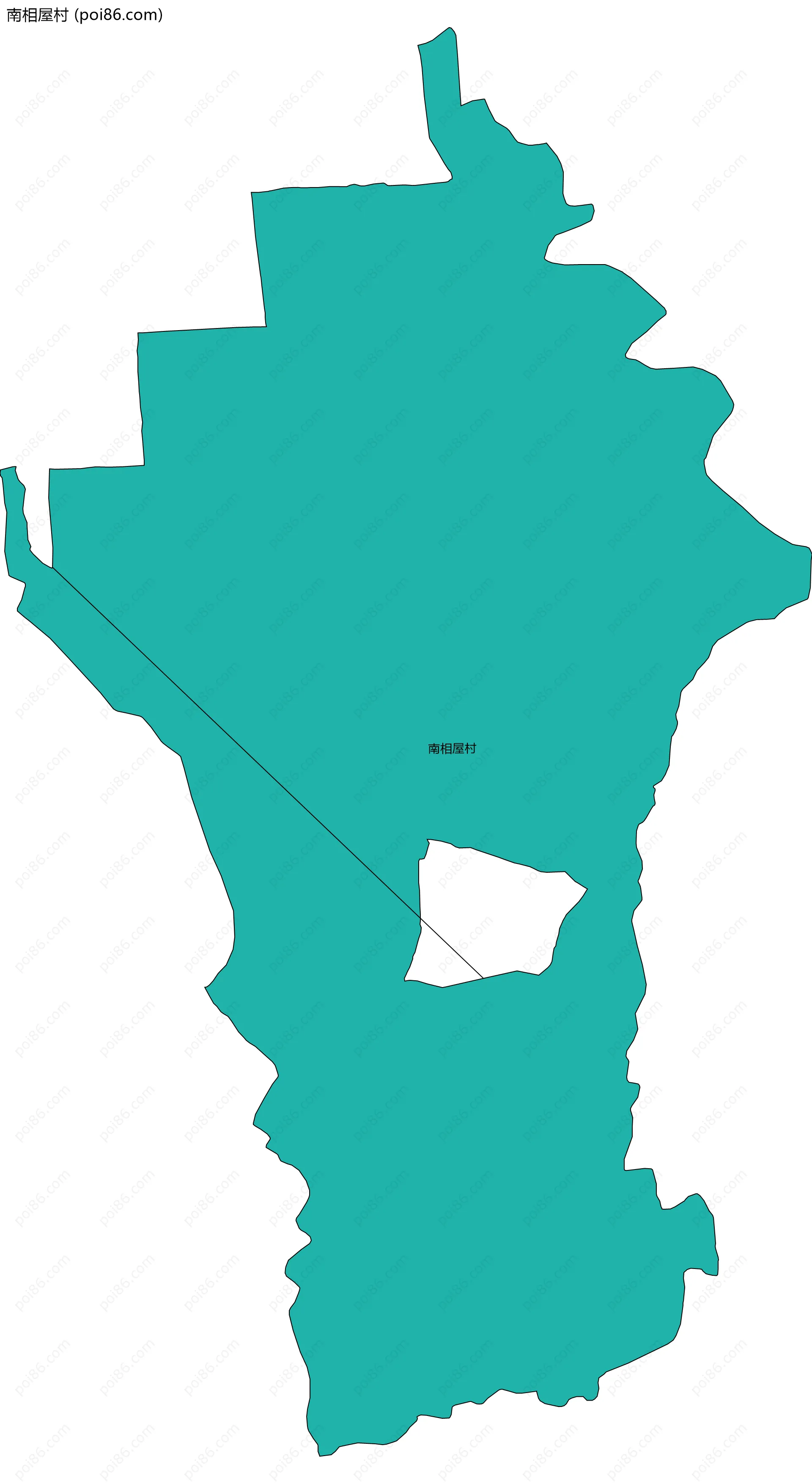 南相屋村边界地图