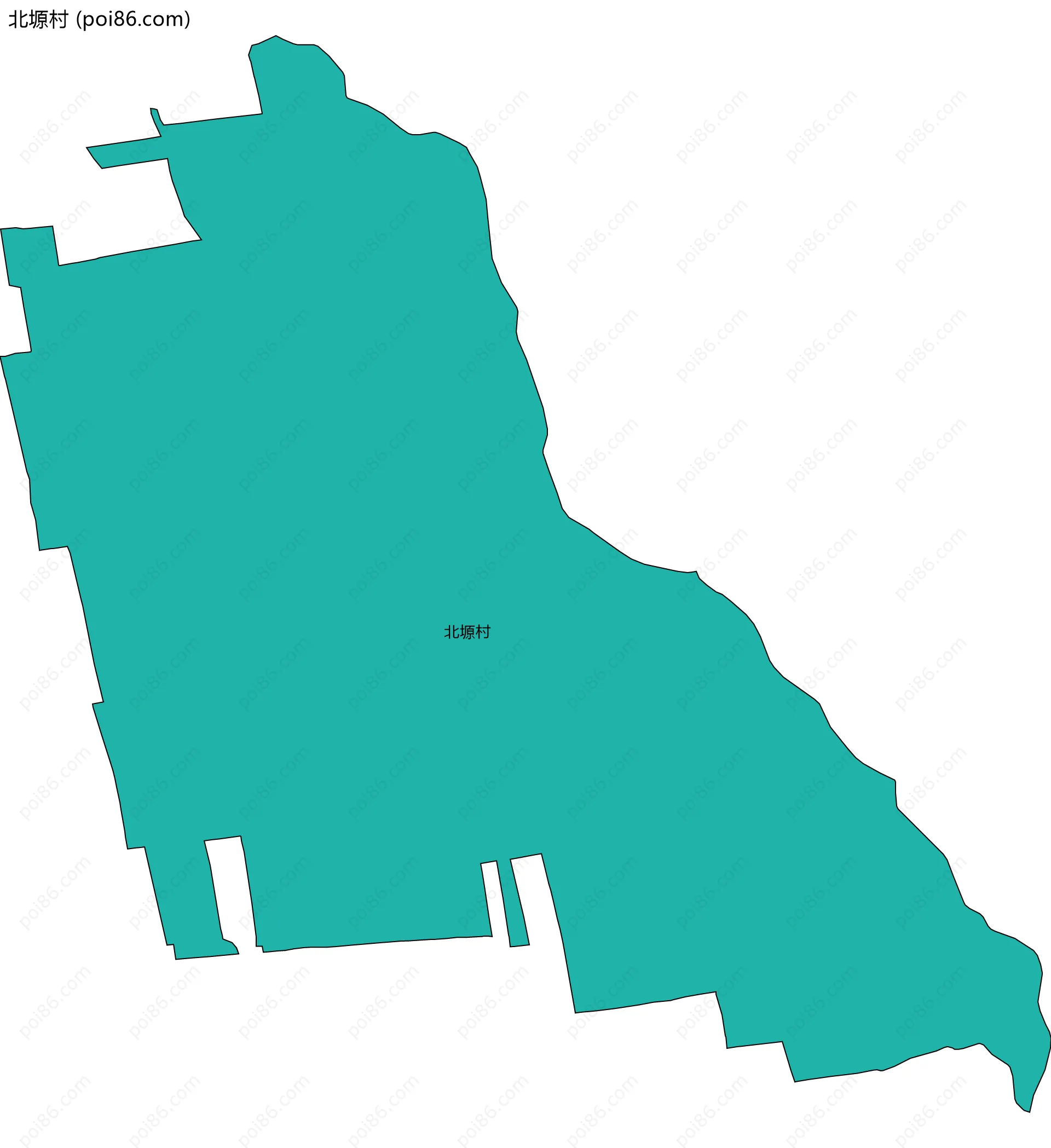 北塬村边界地图