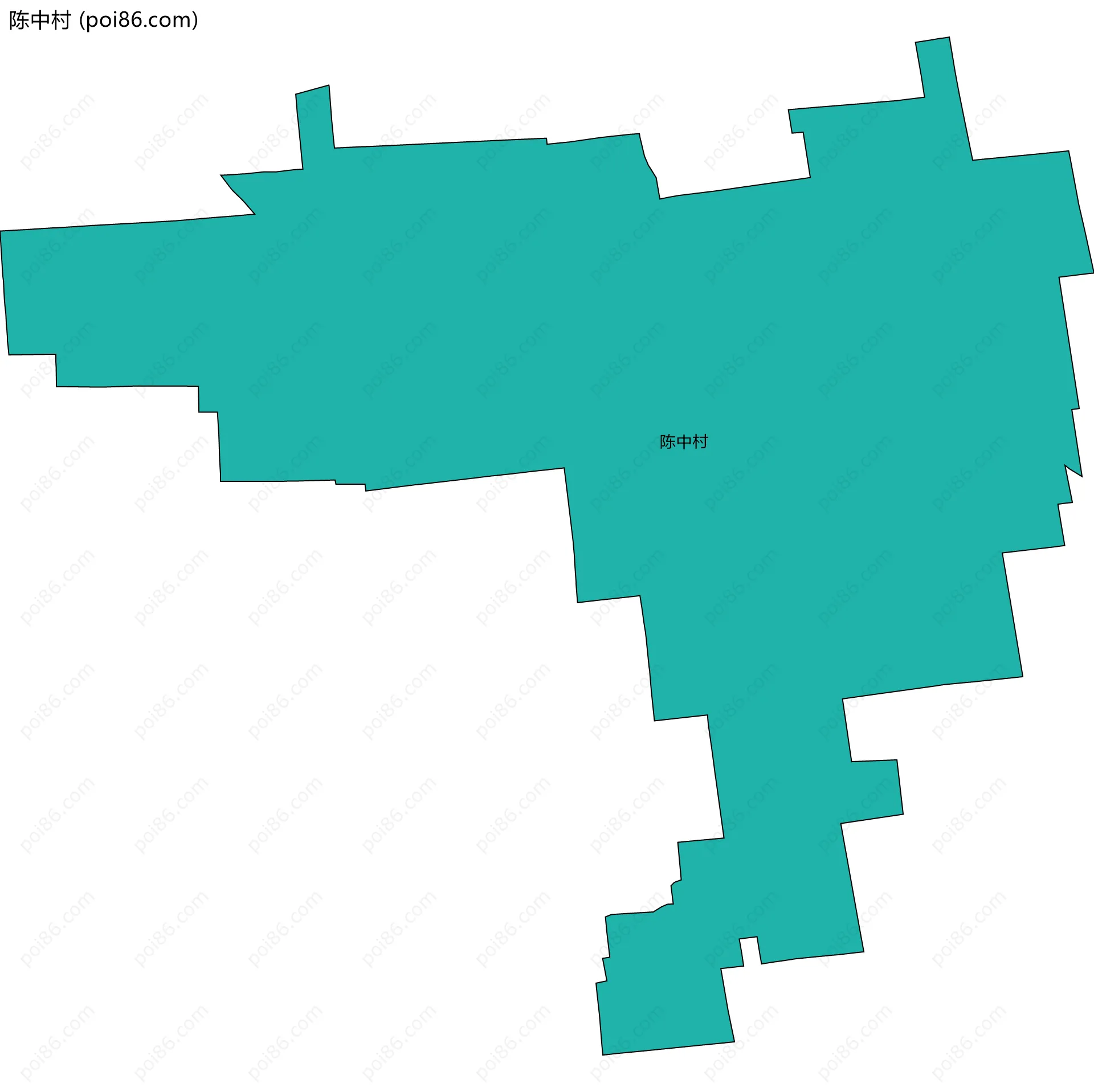 陈中村边界地图