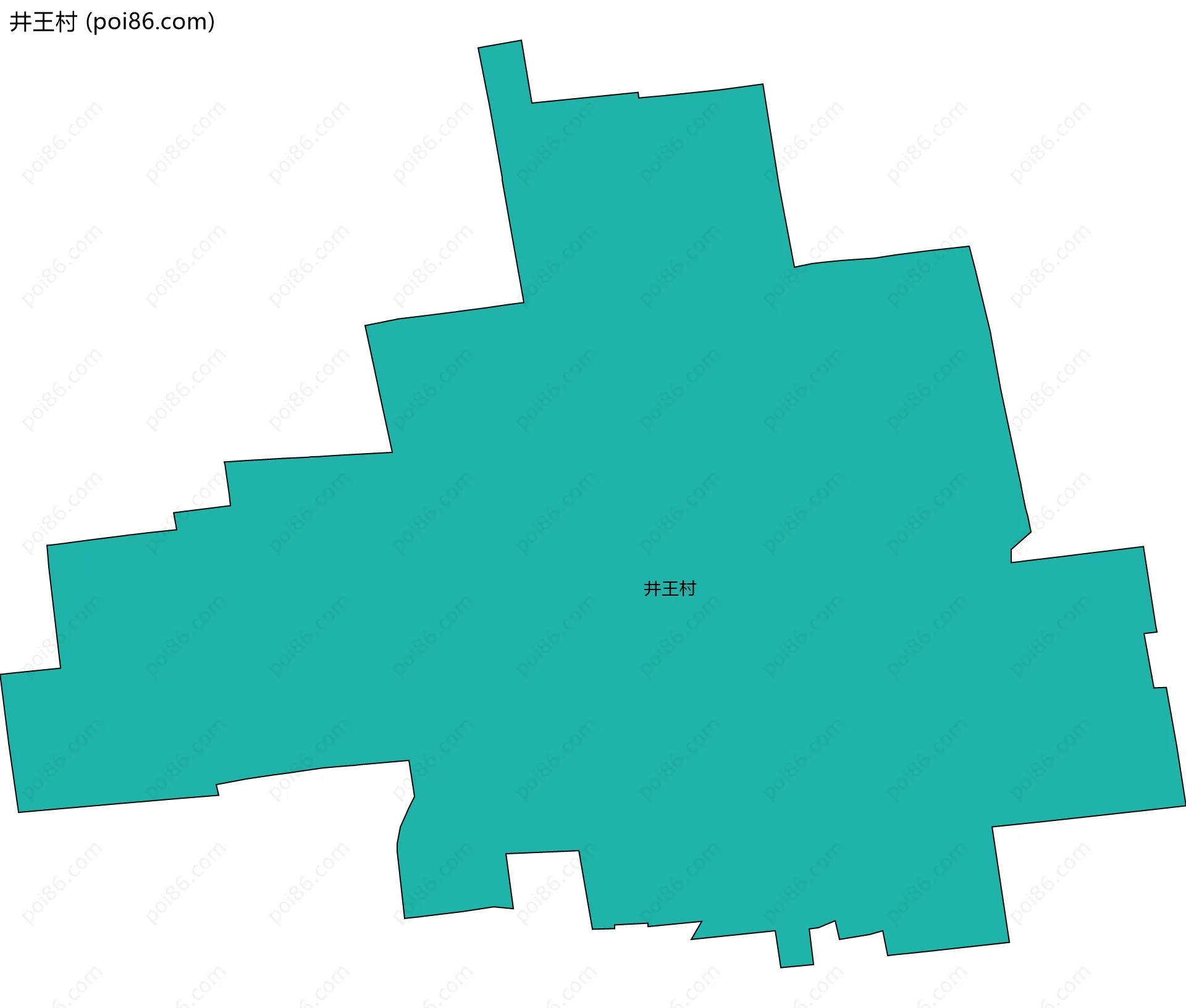 井王村边界地图