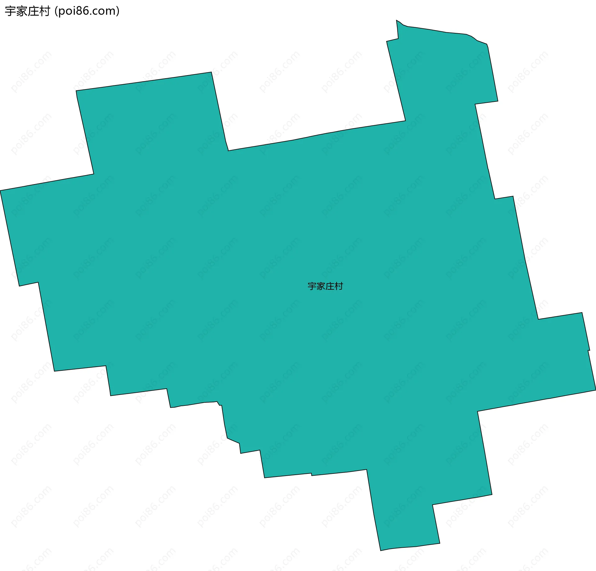 宇家庄村边界地图