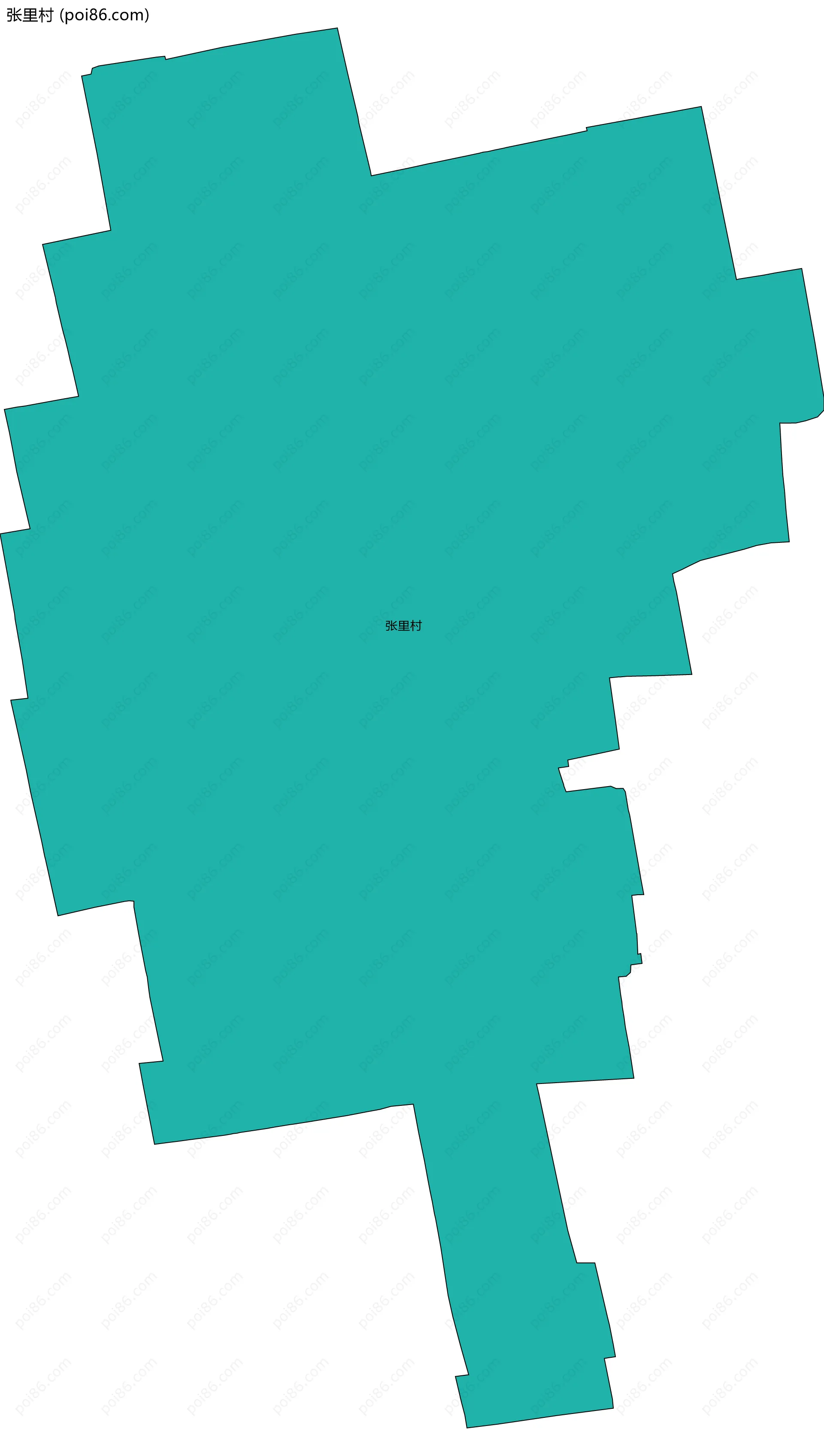 张里村边界地图