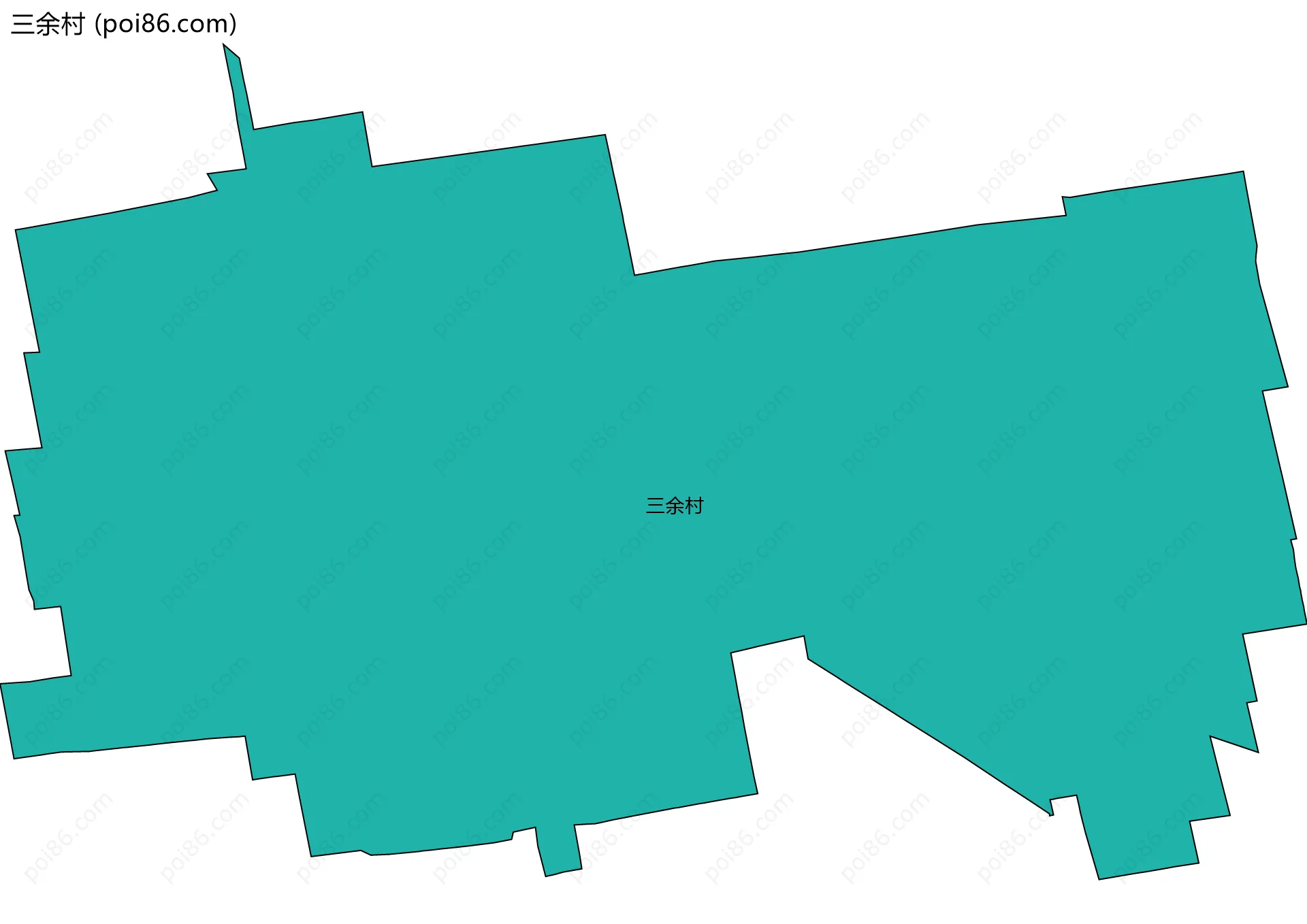 三余村边界地图