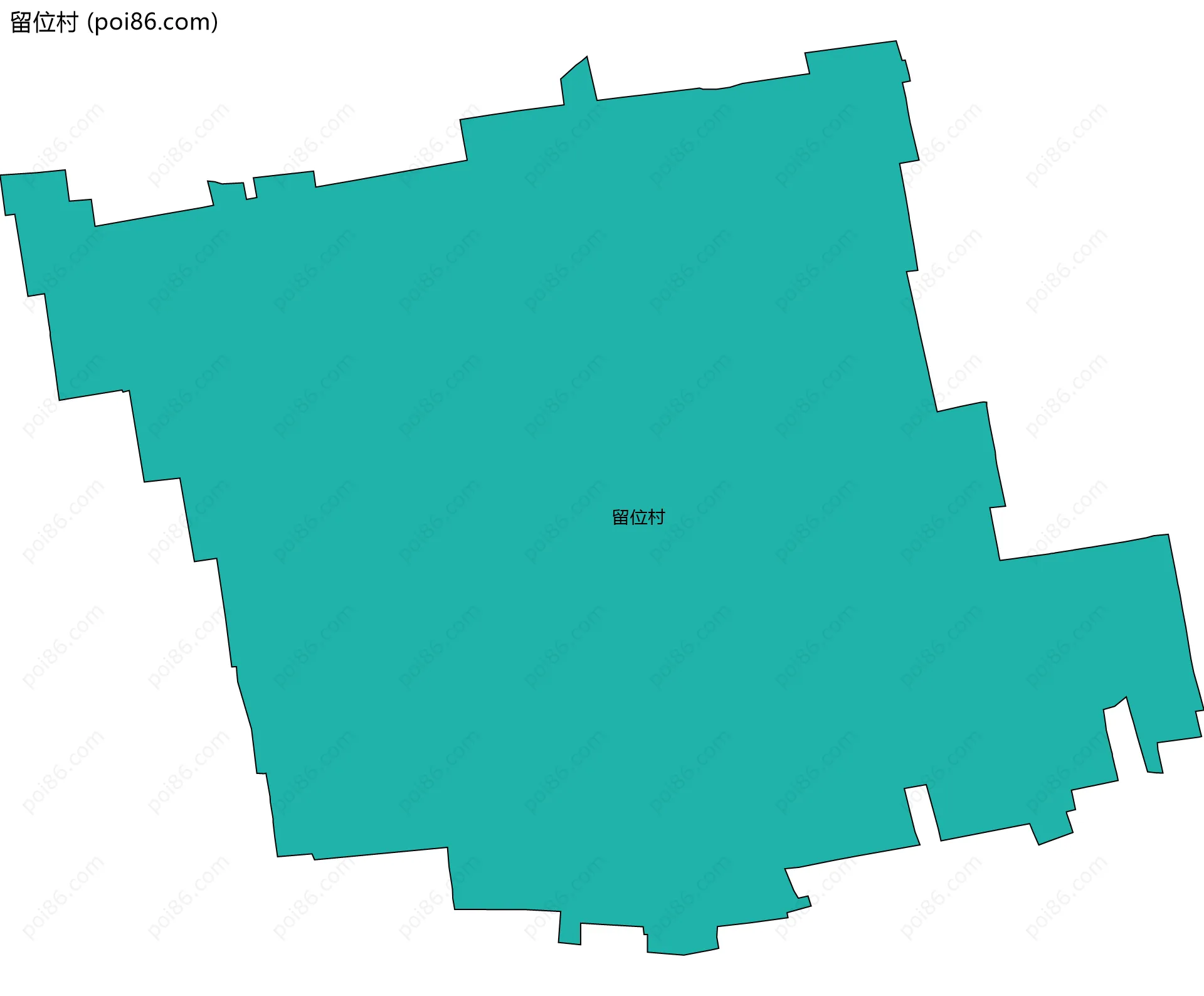留位村边界地图