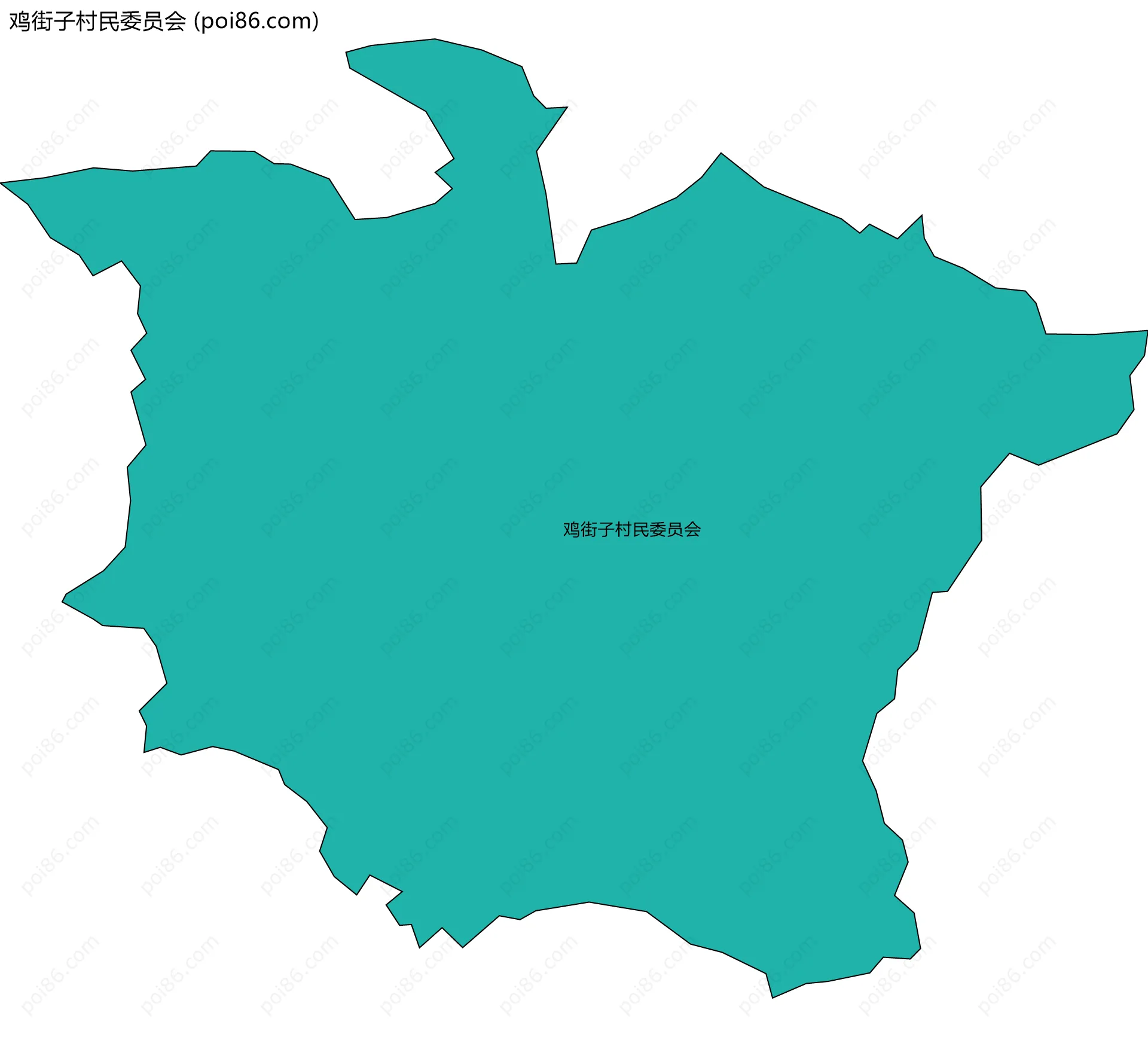 鸡街子村民委员会边界地图