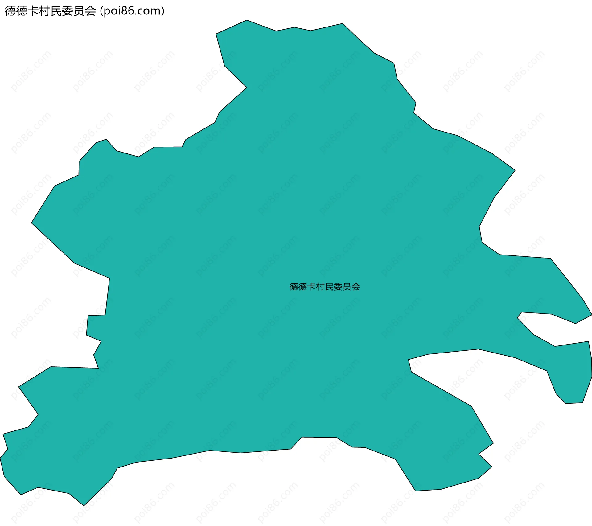 德德卡村民委员会边界地图