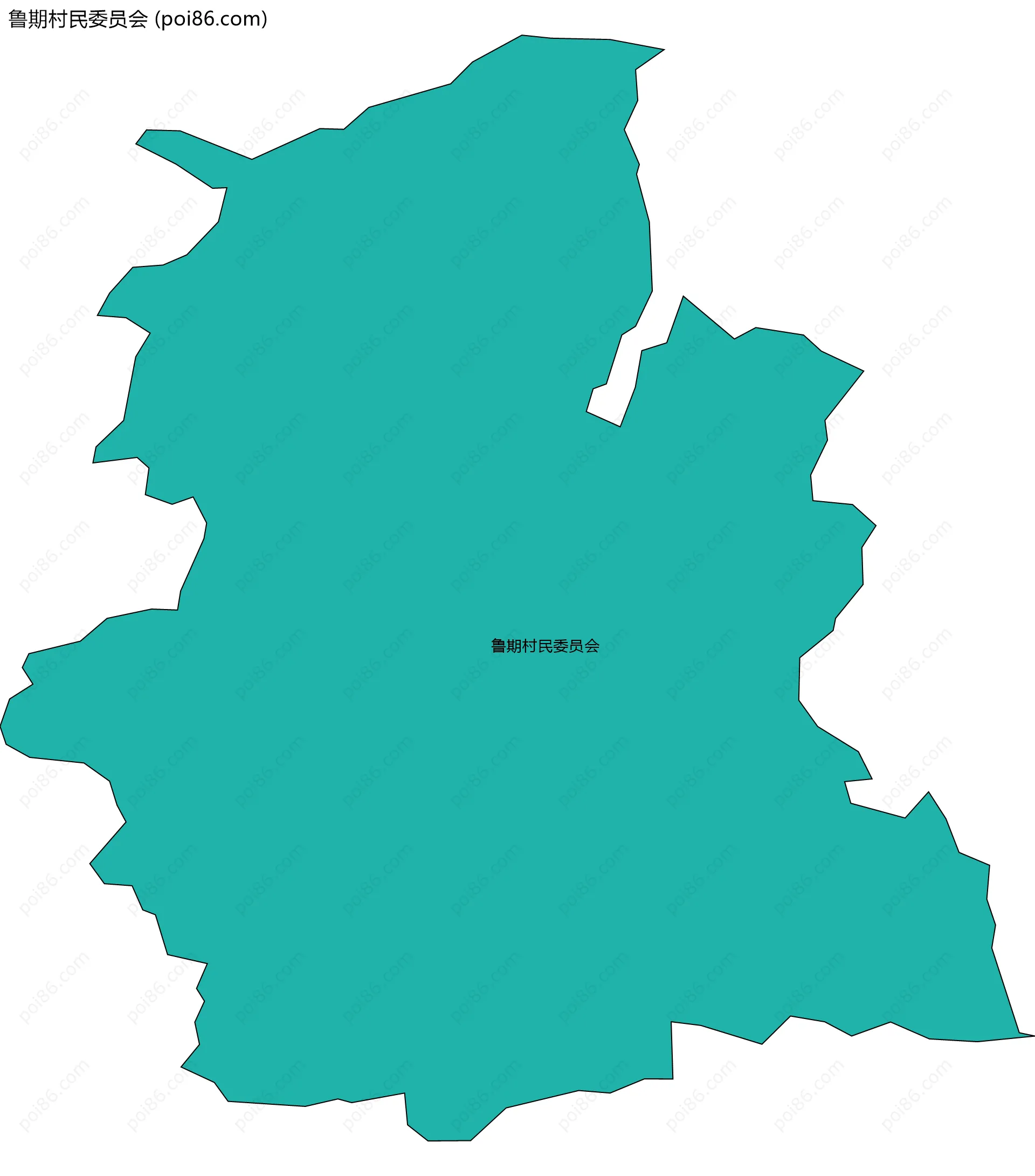 鲁期村民委员会边界地图