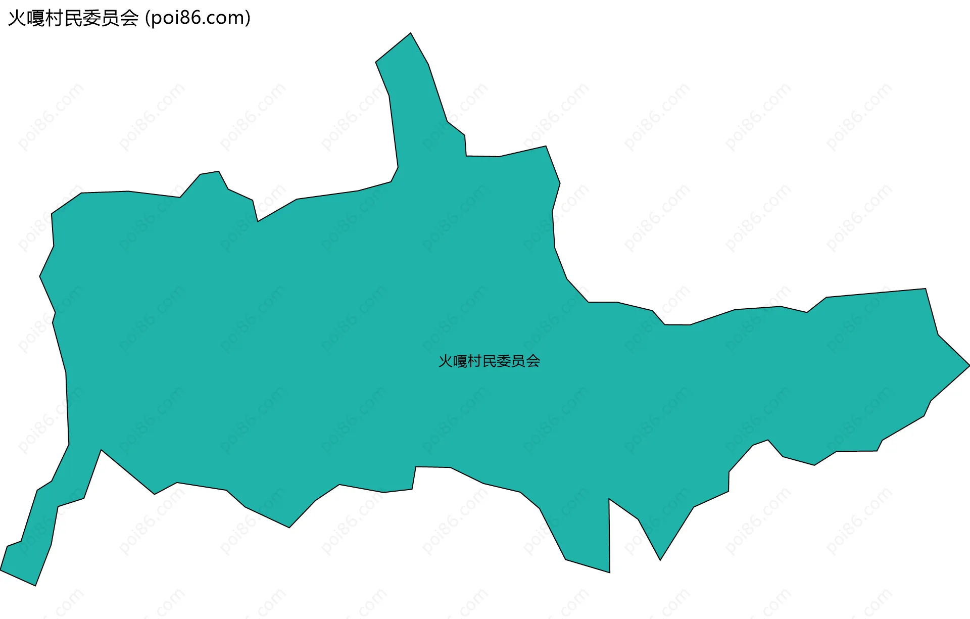 火嘎村民委员会边界地图