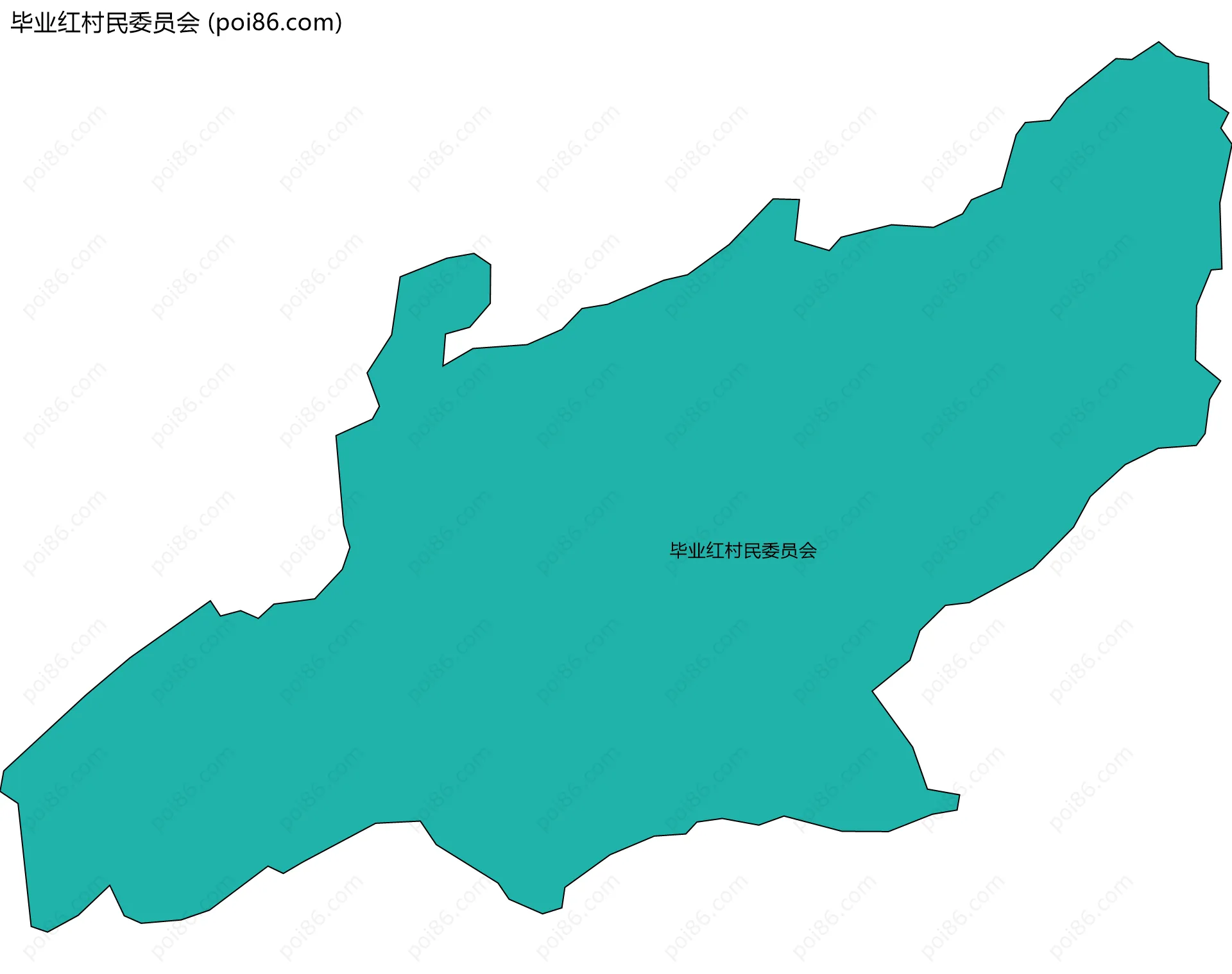 毕业红村民委员会边界地图