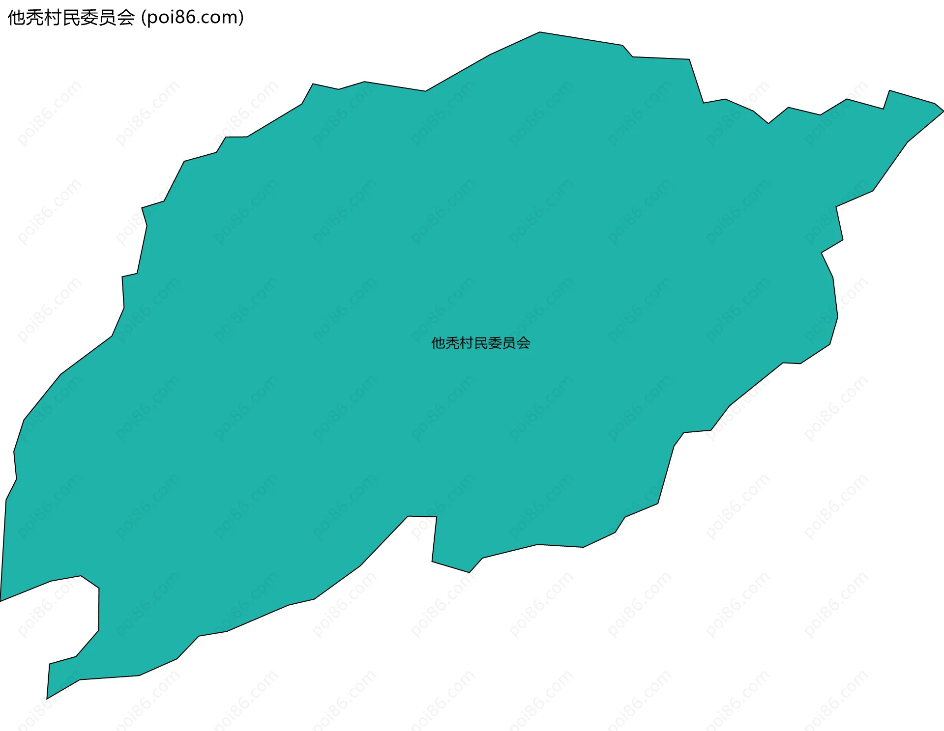 他秃村民委员会边界地图