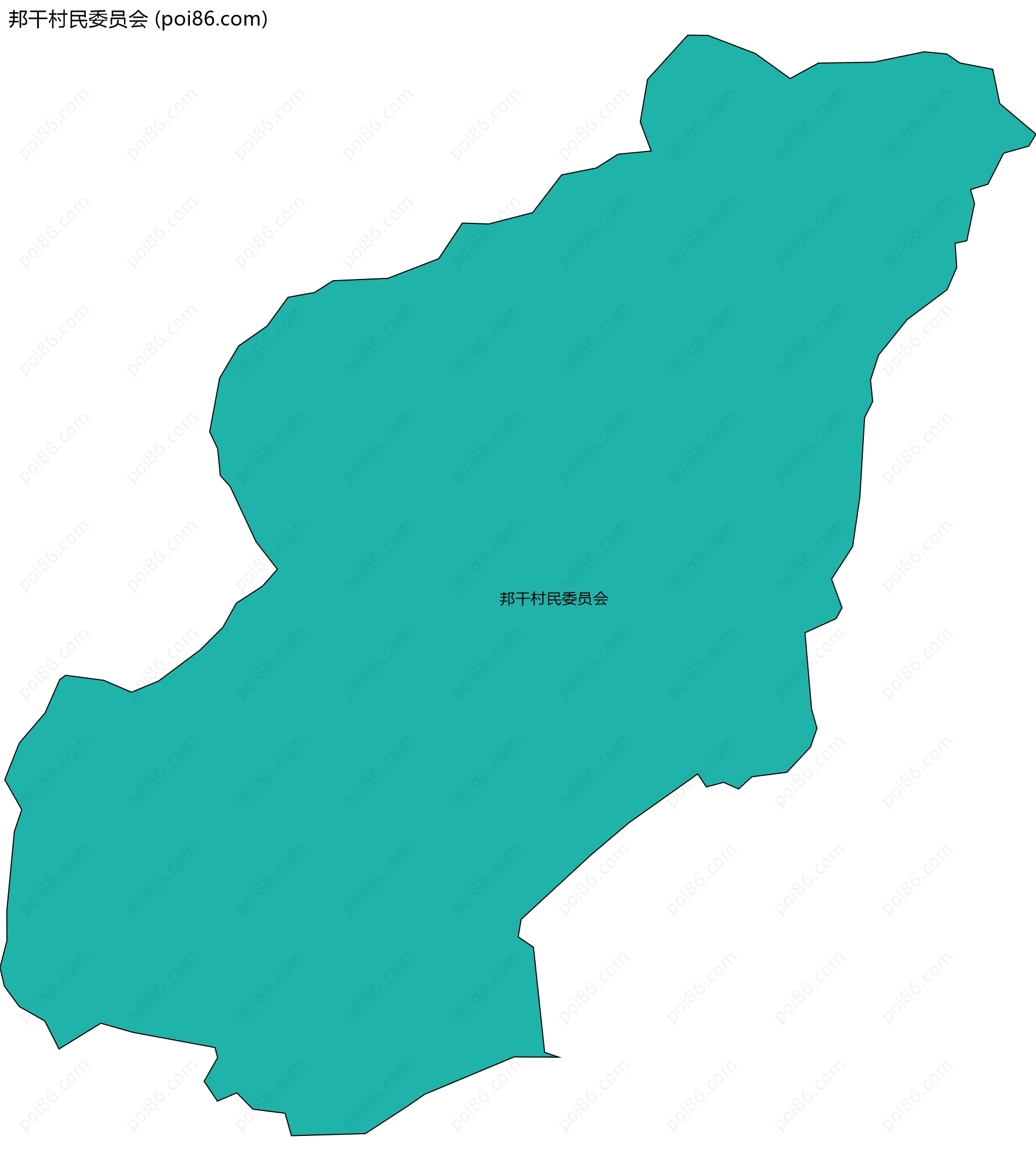 邦干村民委员会边界地图