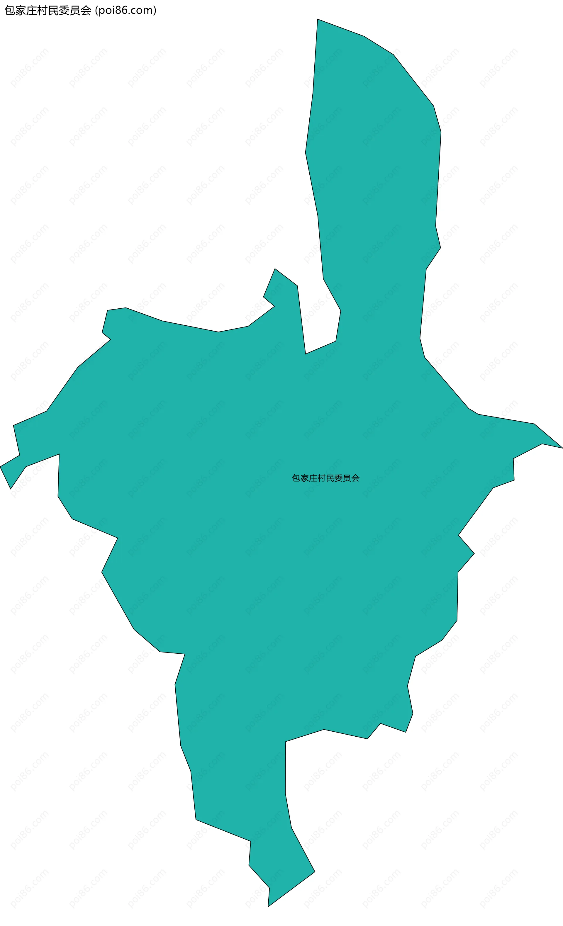 包家庄村民委员会边界地图