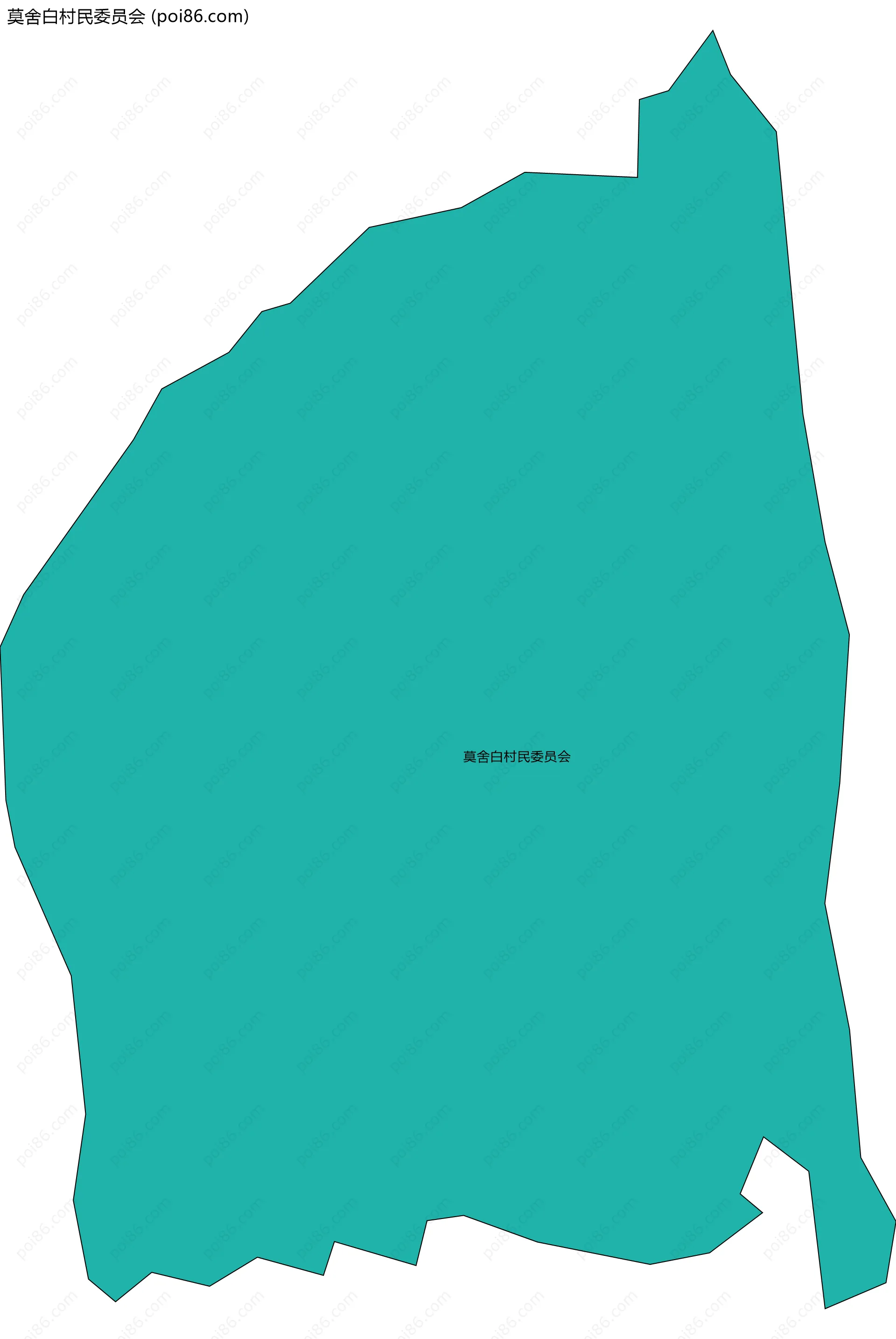 莫舍白村民委员会边界地图