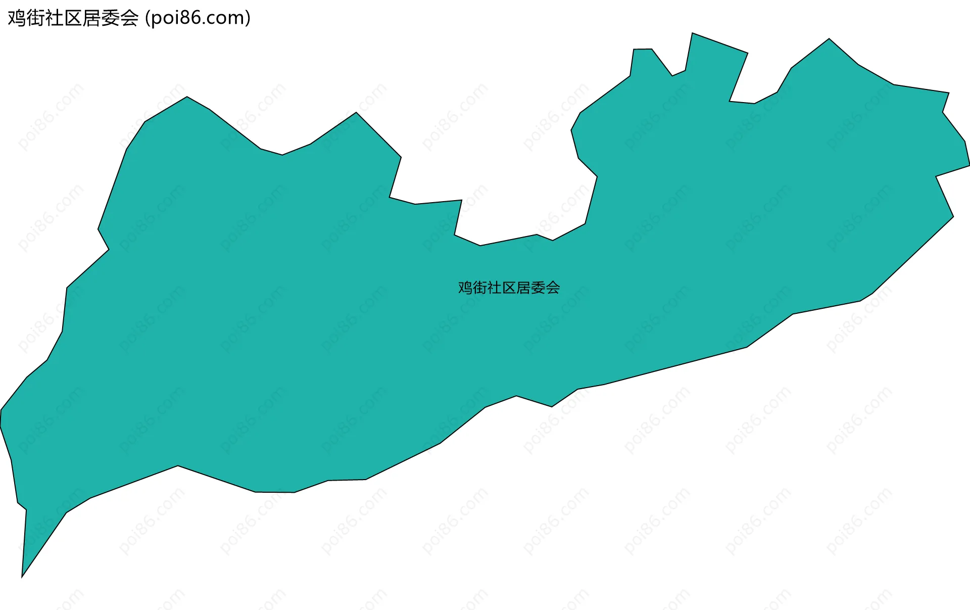 鸡街社区居委会边界地图
