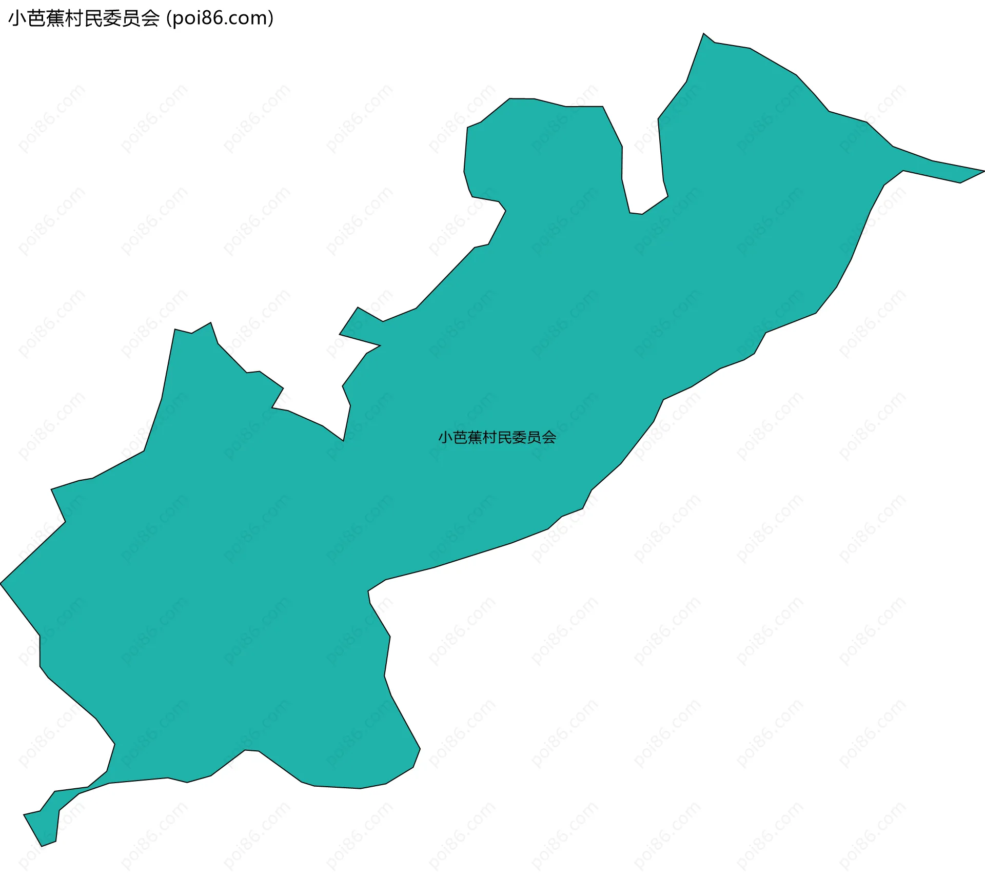 小芭蕉村民委员会边界地图