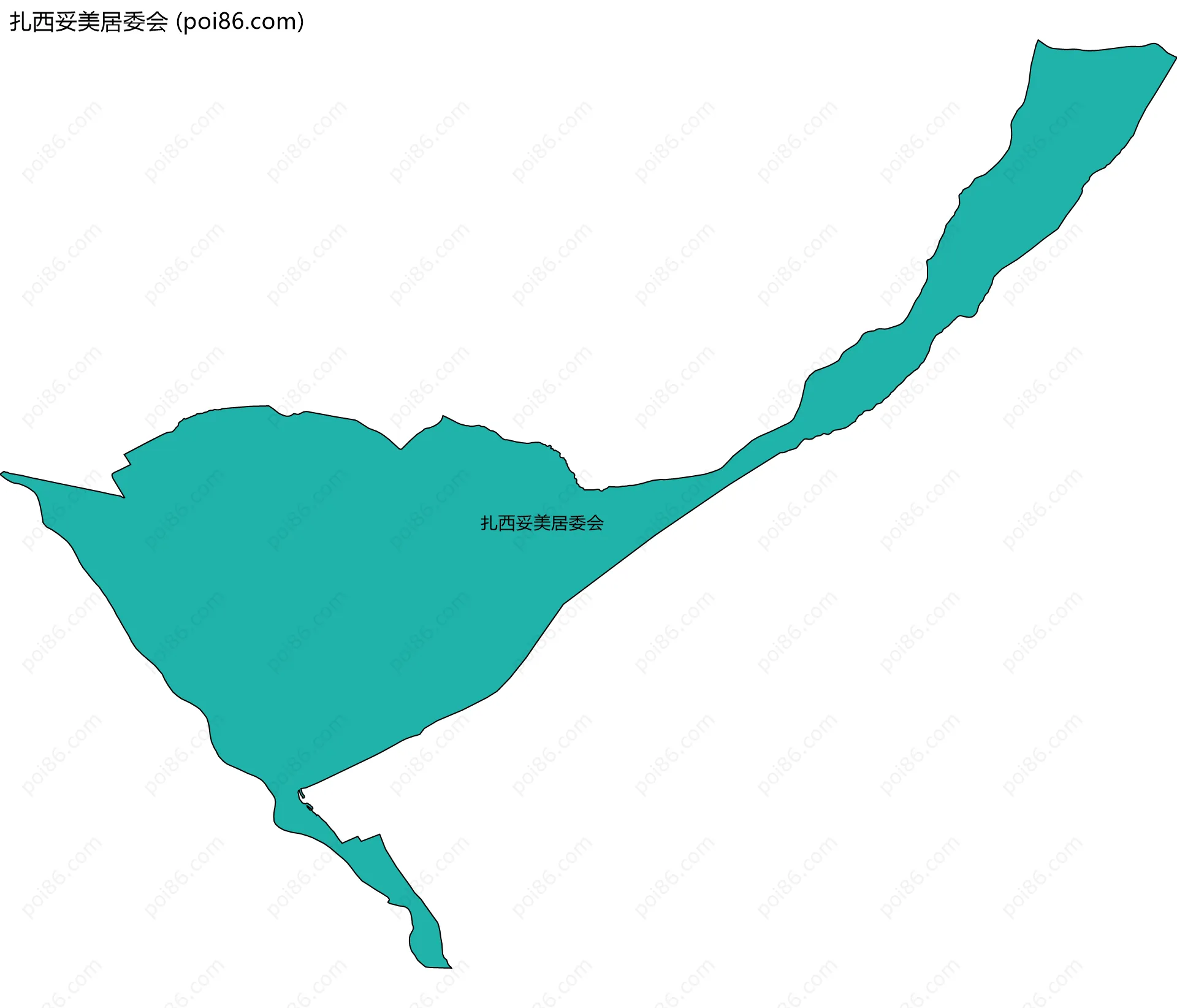 扎西妥美居委会边界地图