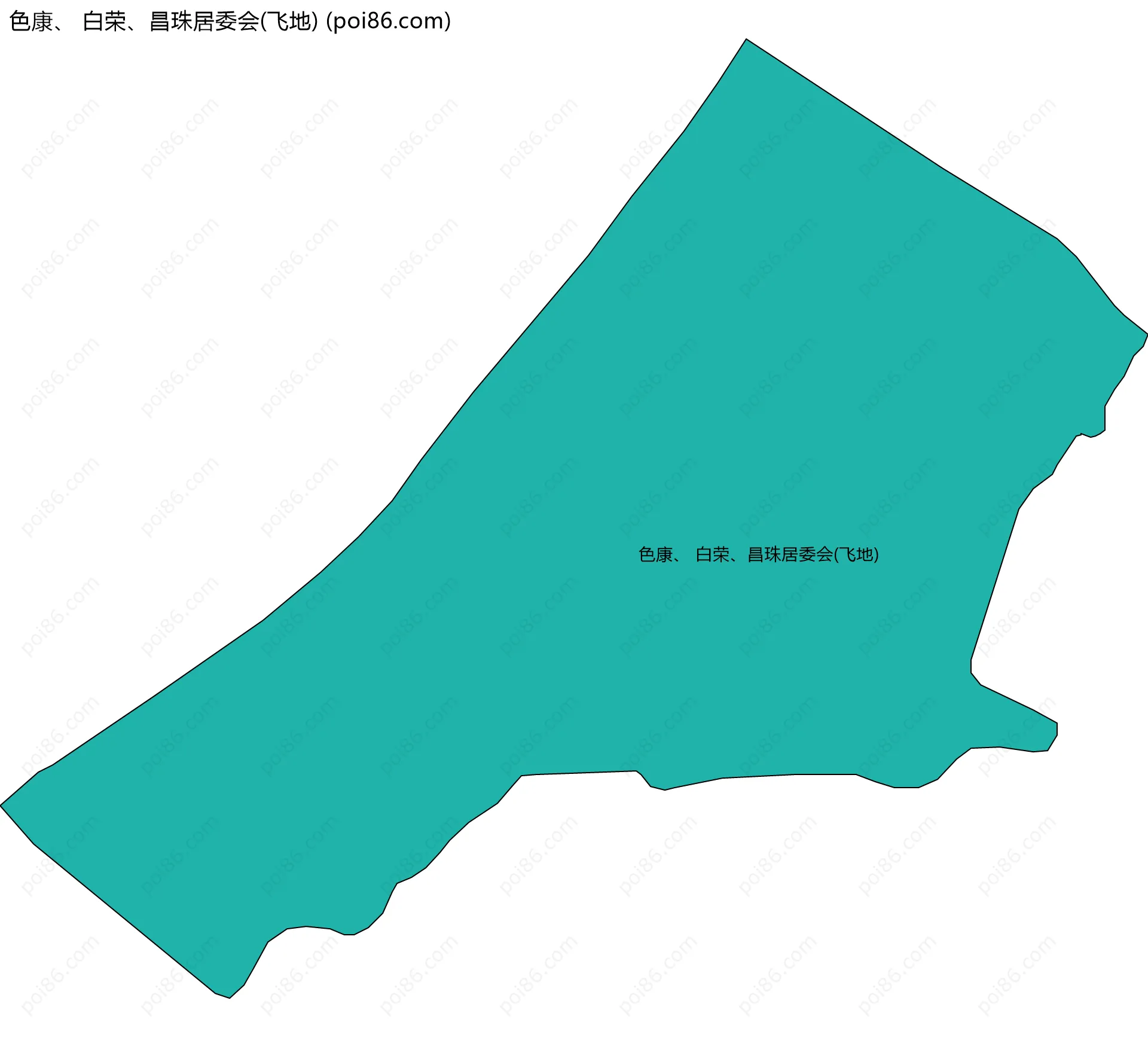 色康、 白荣、昌珠居委会(飞地)边界地图
