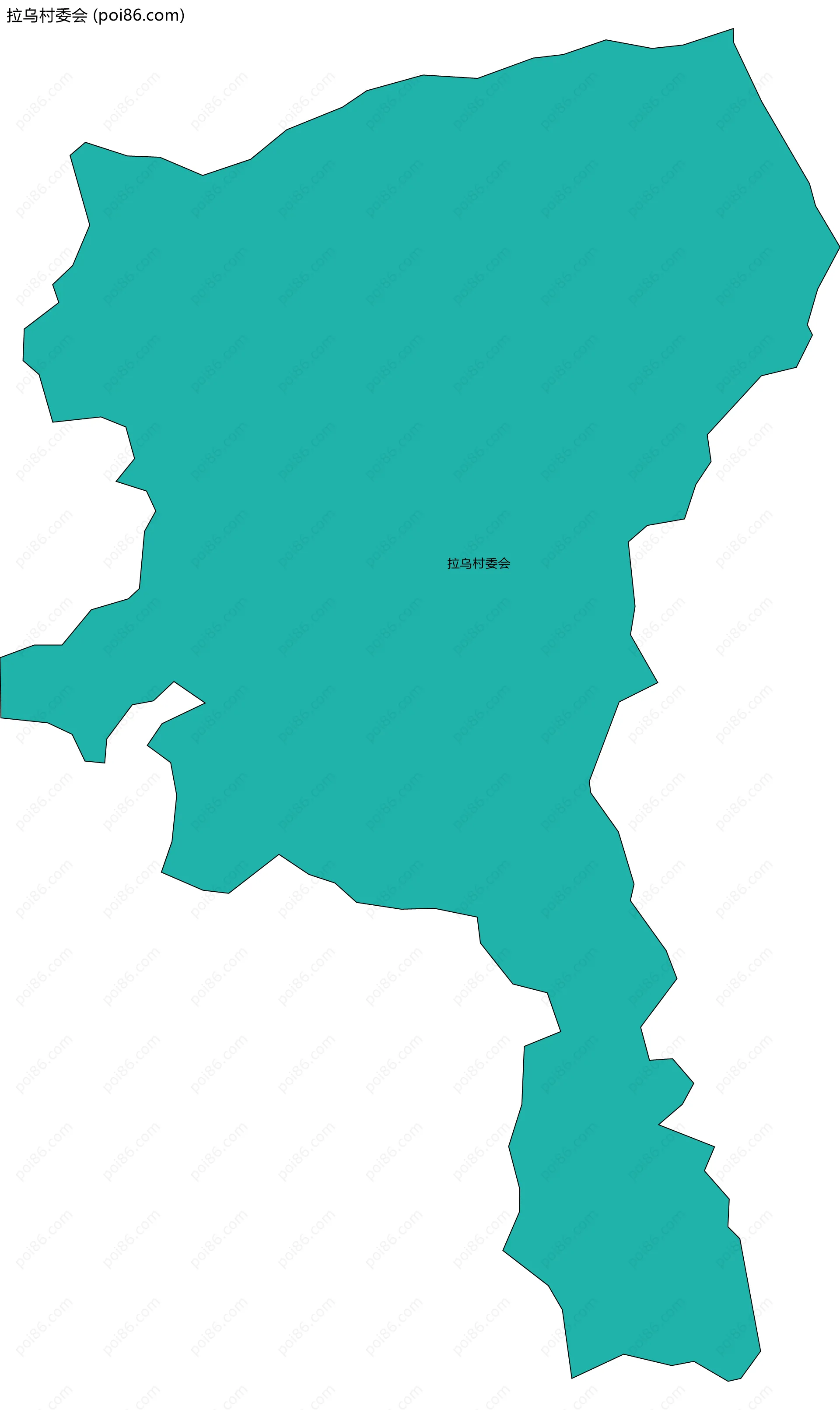 拉乌村委会边界地图