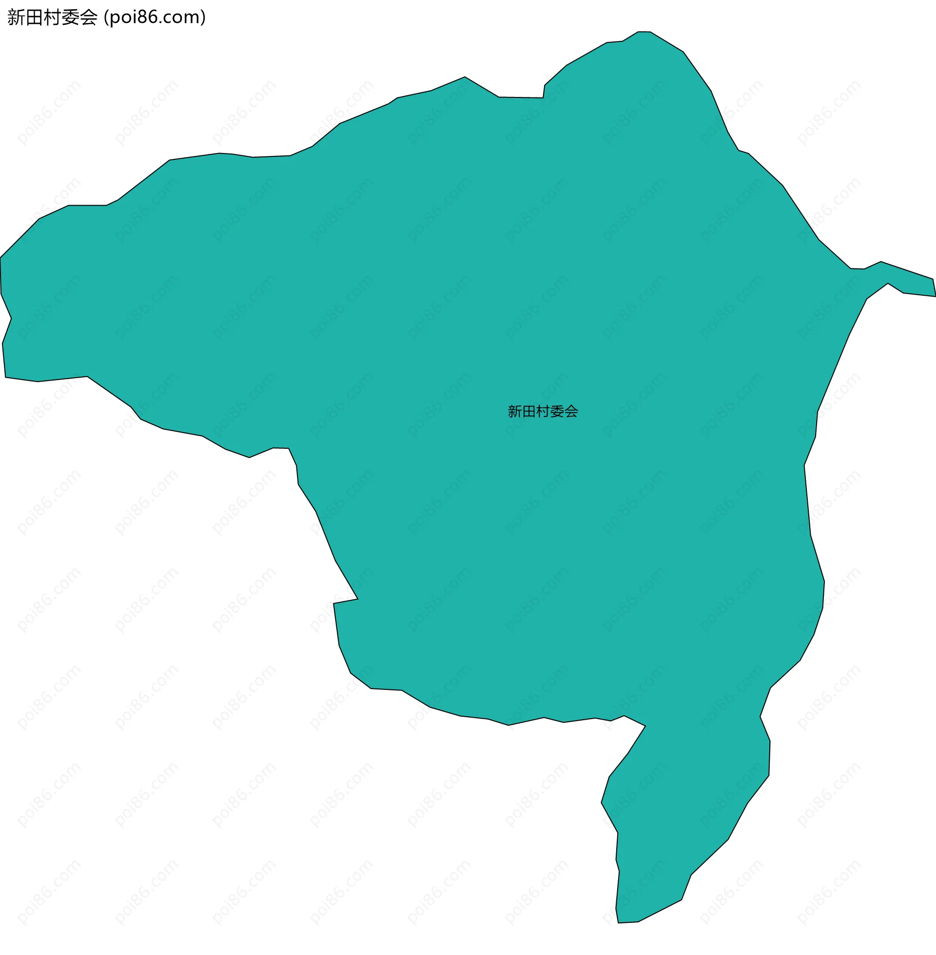 新田村委会边界地图
