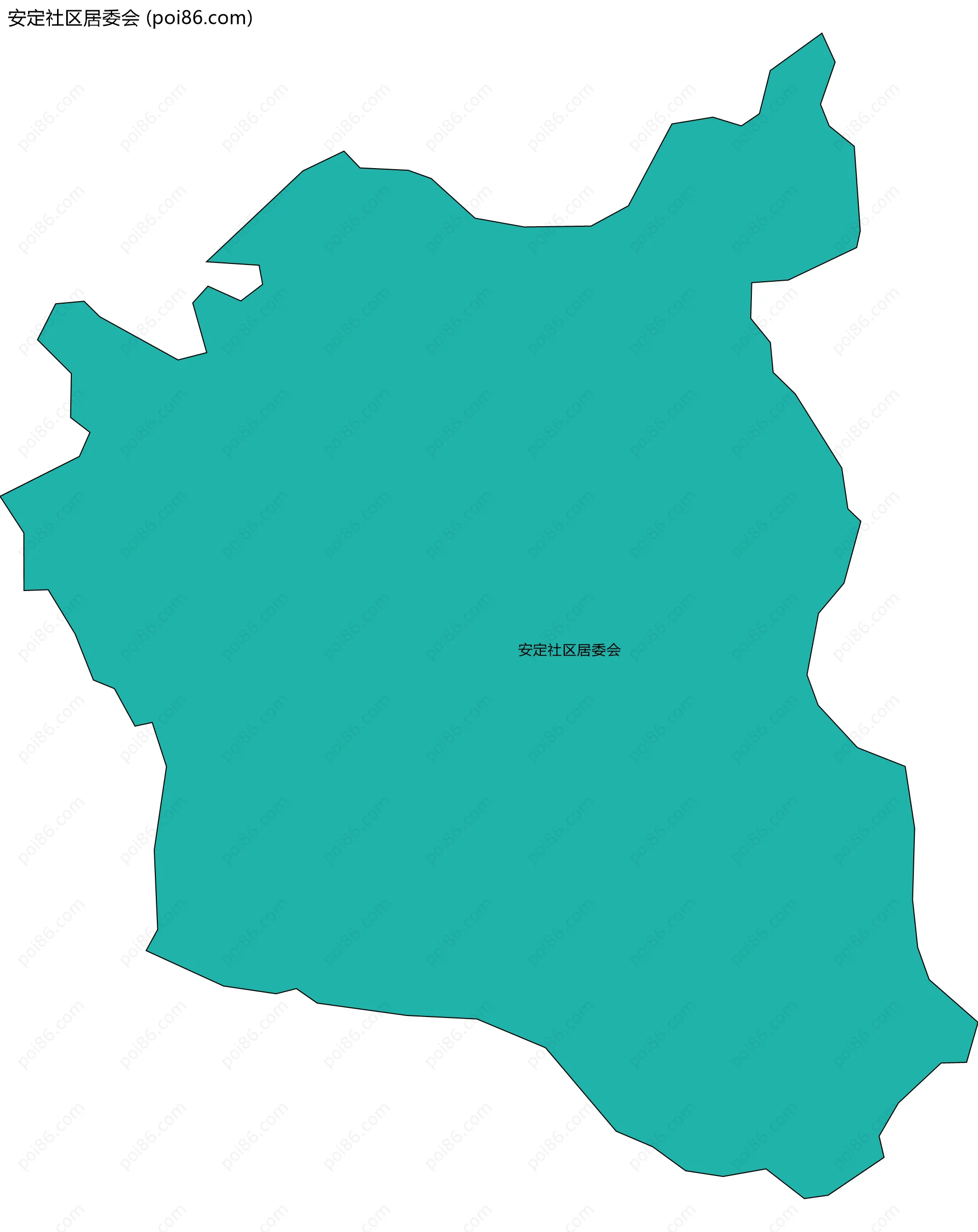 安定社区居委会边界地图