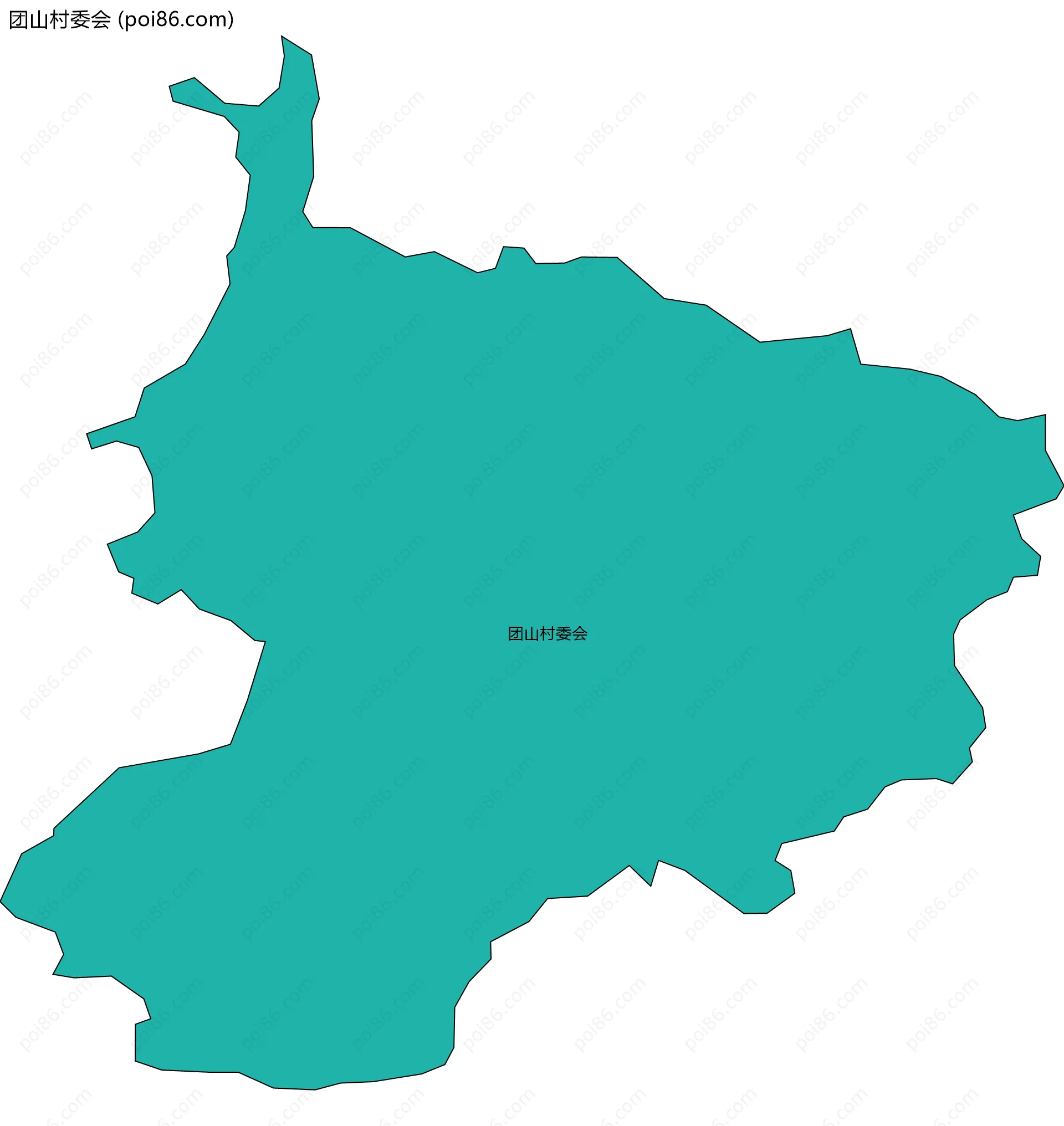 团山村委会边界地图