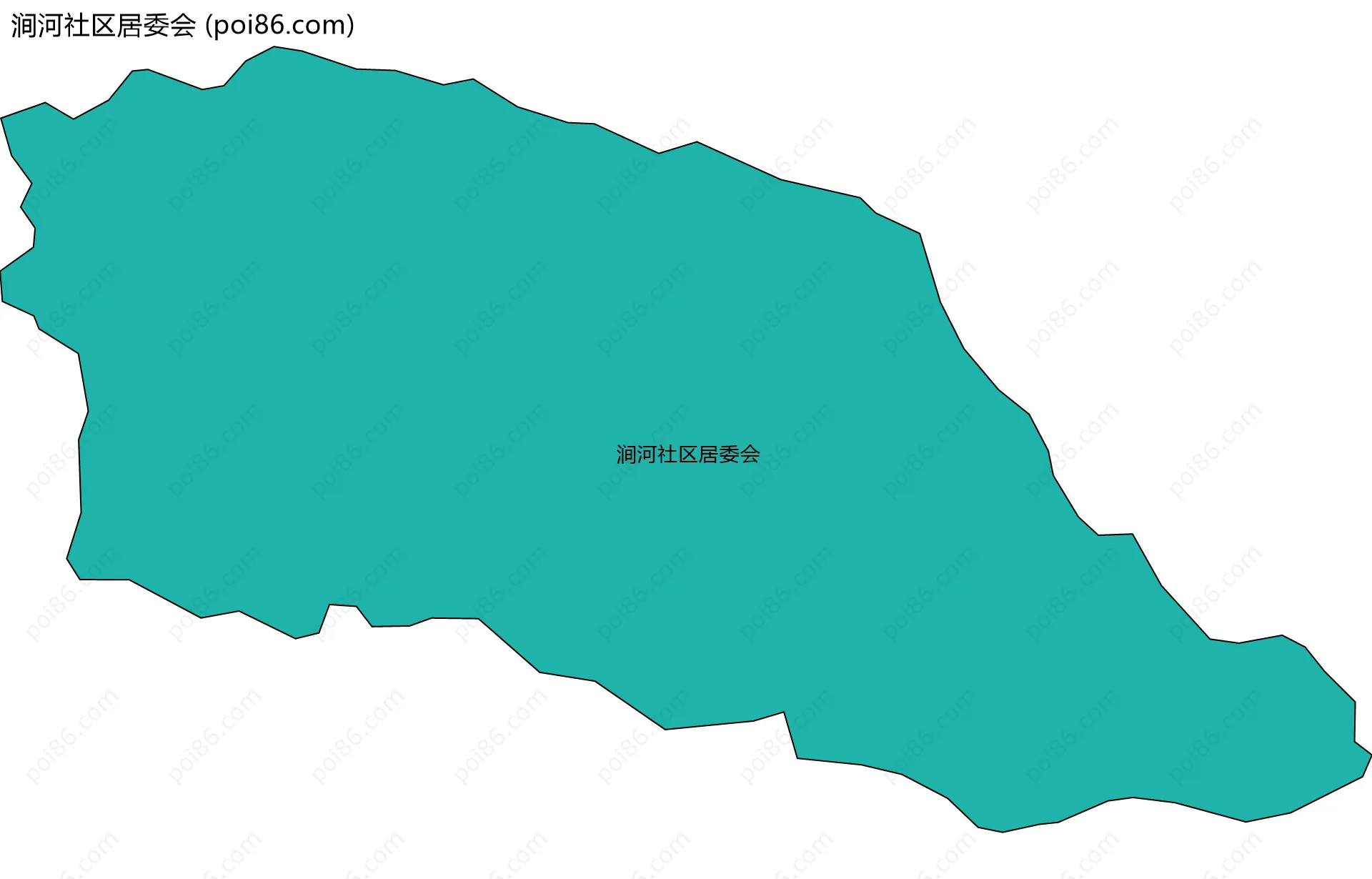 涧河社区居委会边界地图