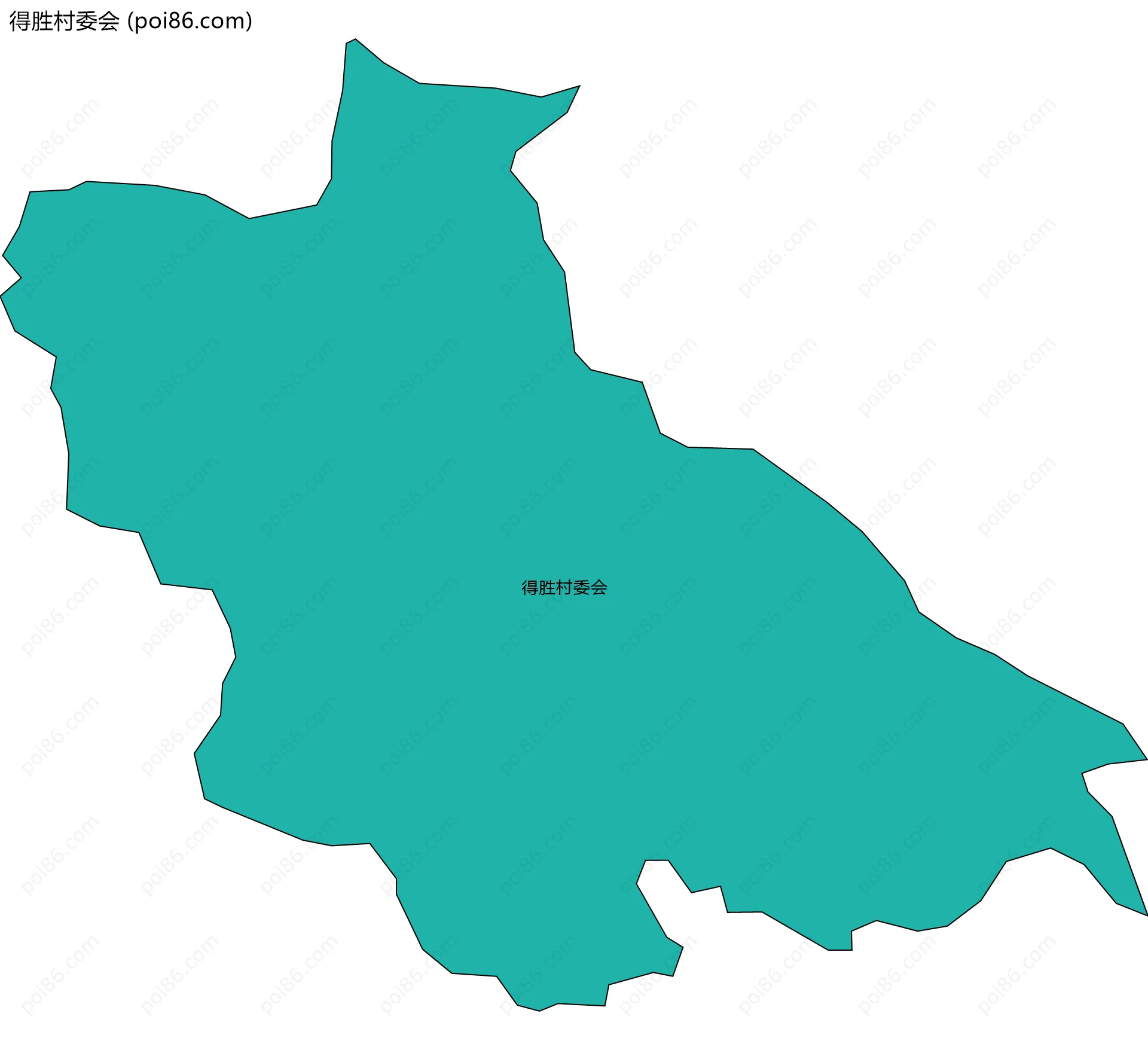 得胜村委会边界地图