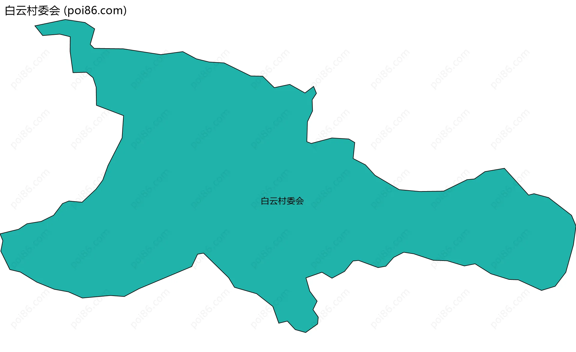 白云村委会边界地图