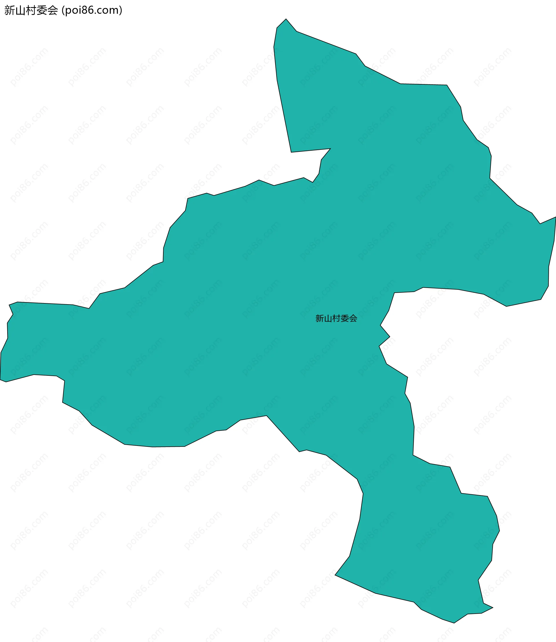 新山村委会边界地图