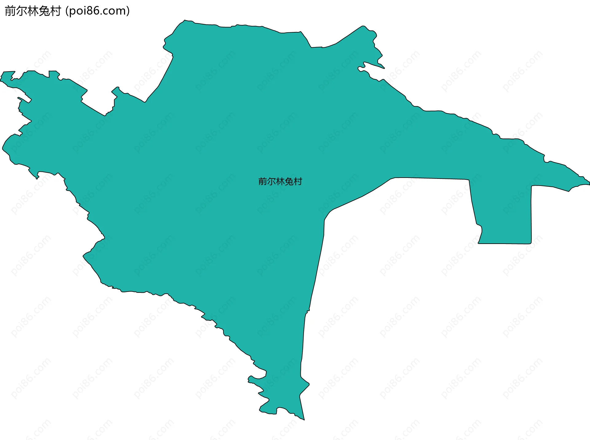 前尔林兔村边界地图