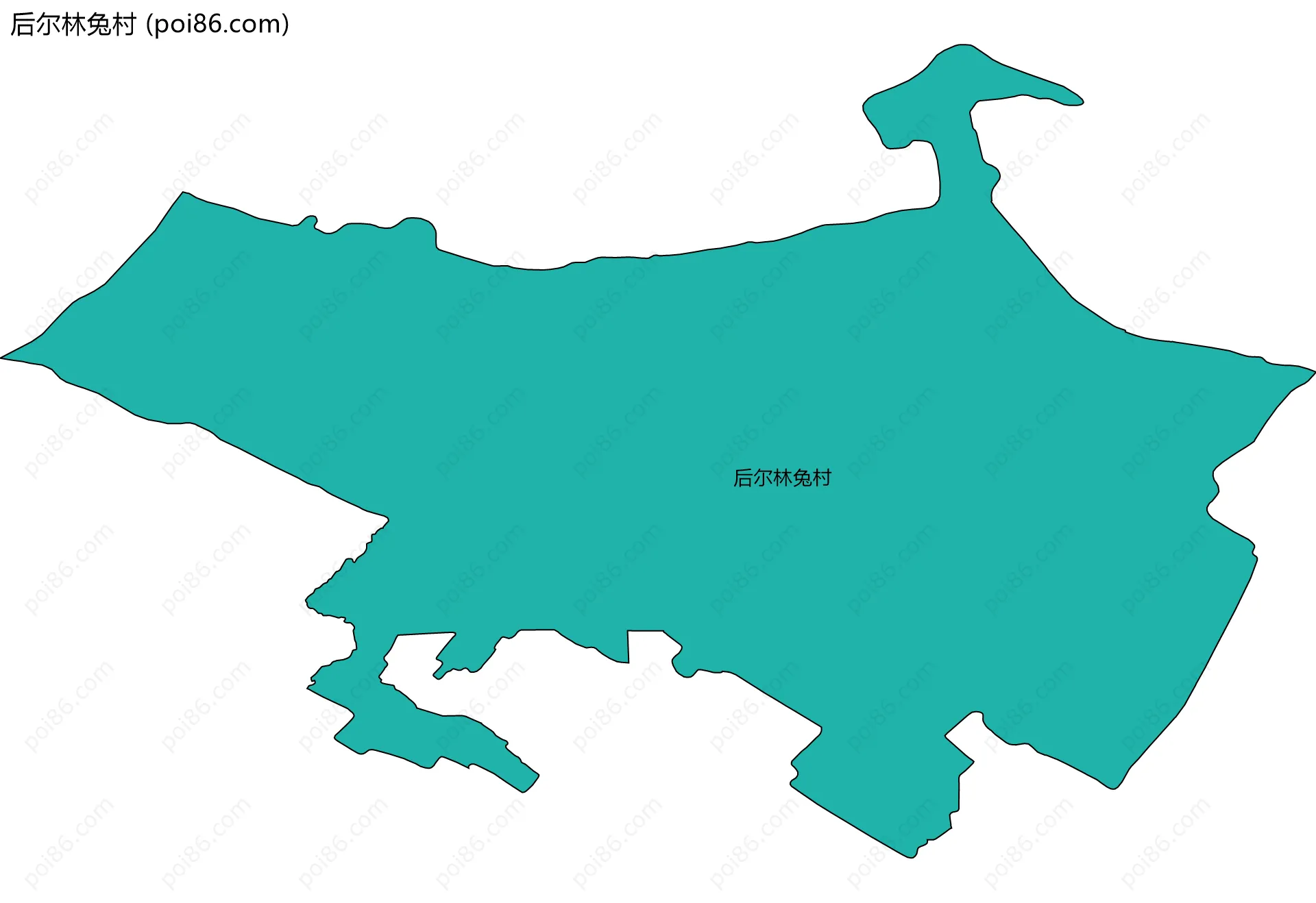 后尔林兔村边界地图