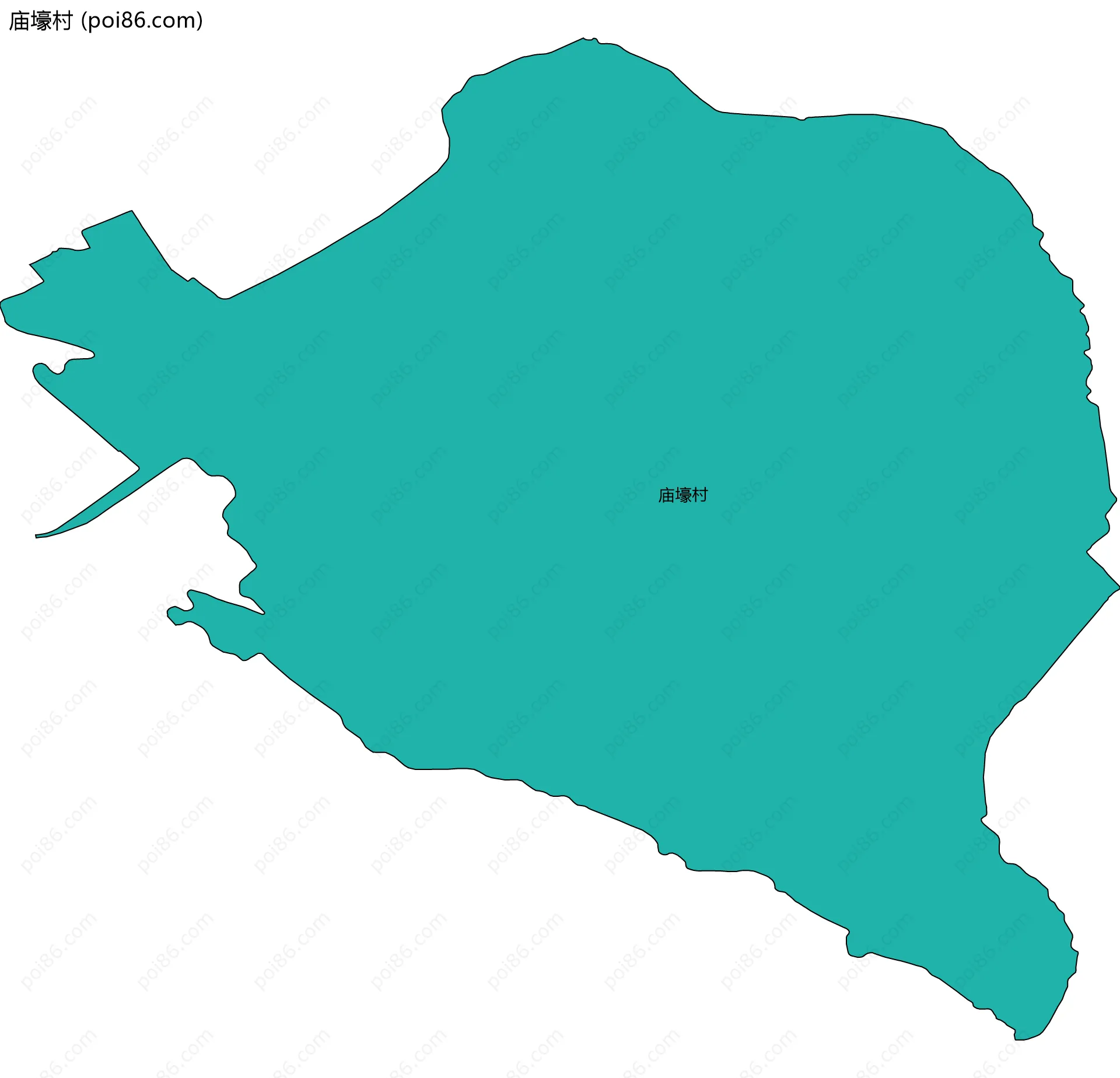 庙壕村边界地图