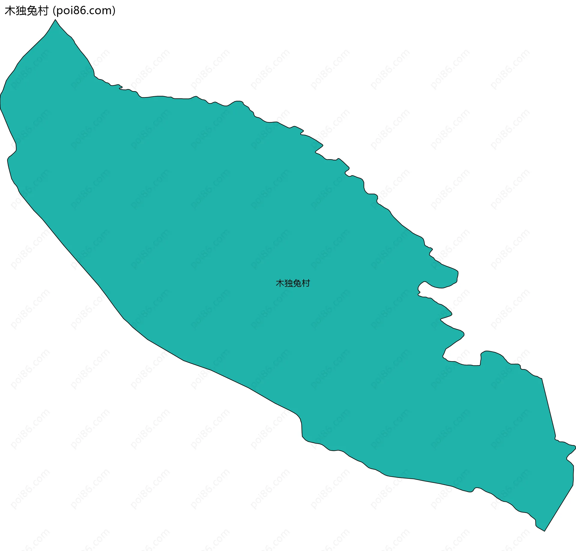 木独兔村边界地图
