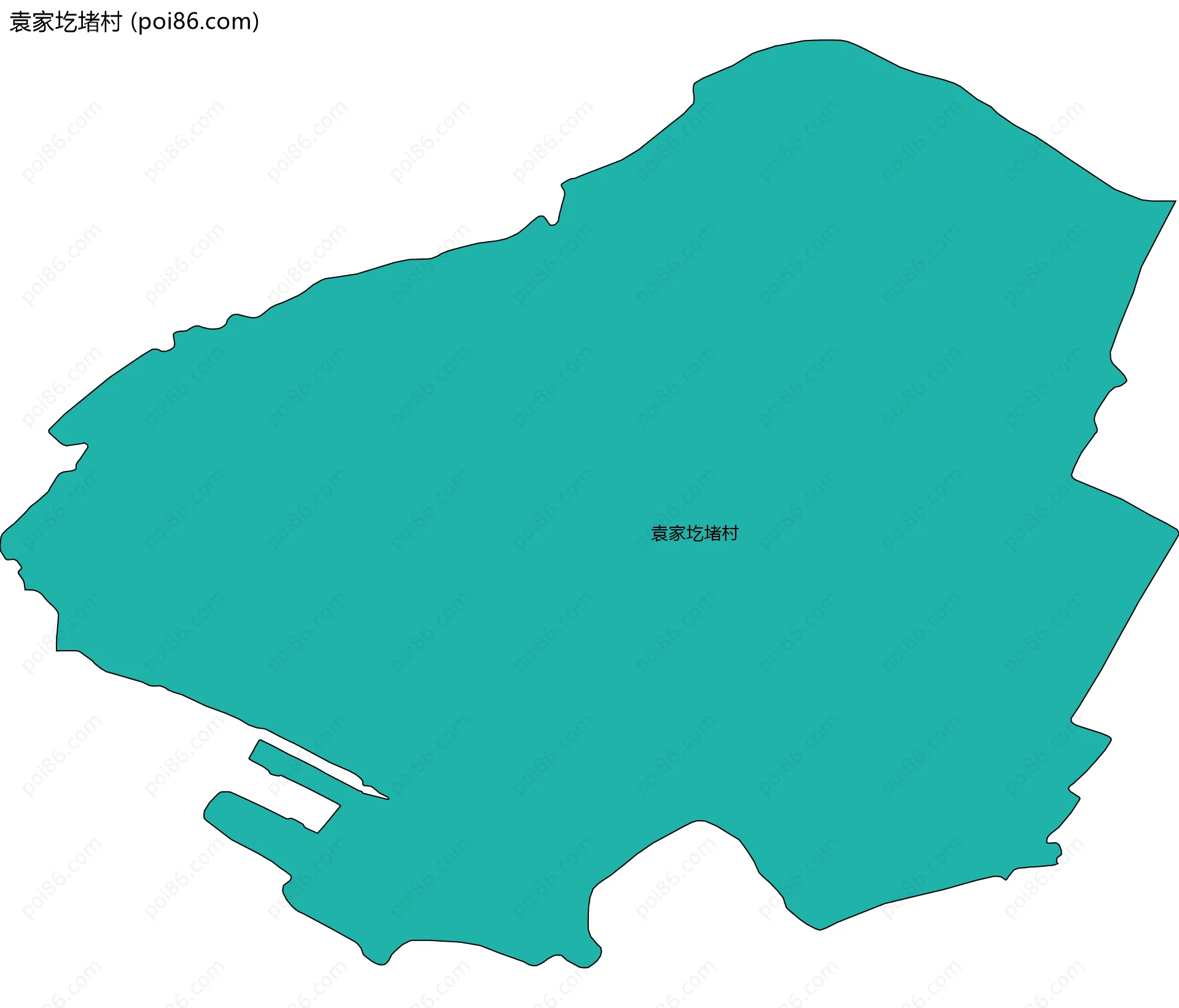 袁家圪堵村边界地图