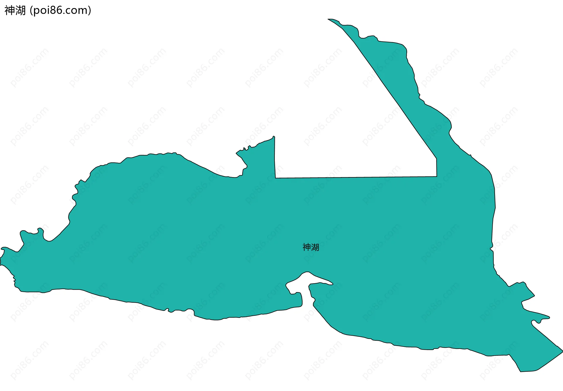 神湖边界地图