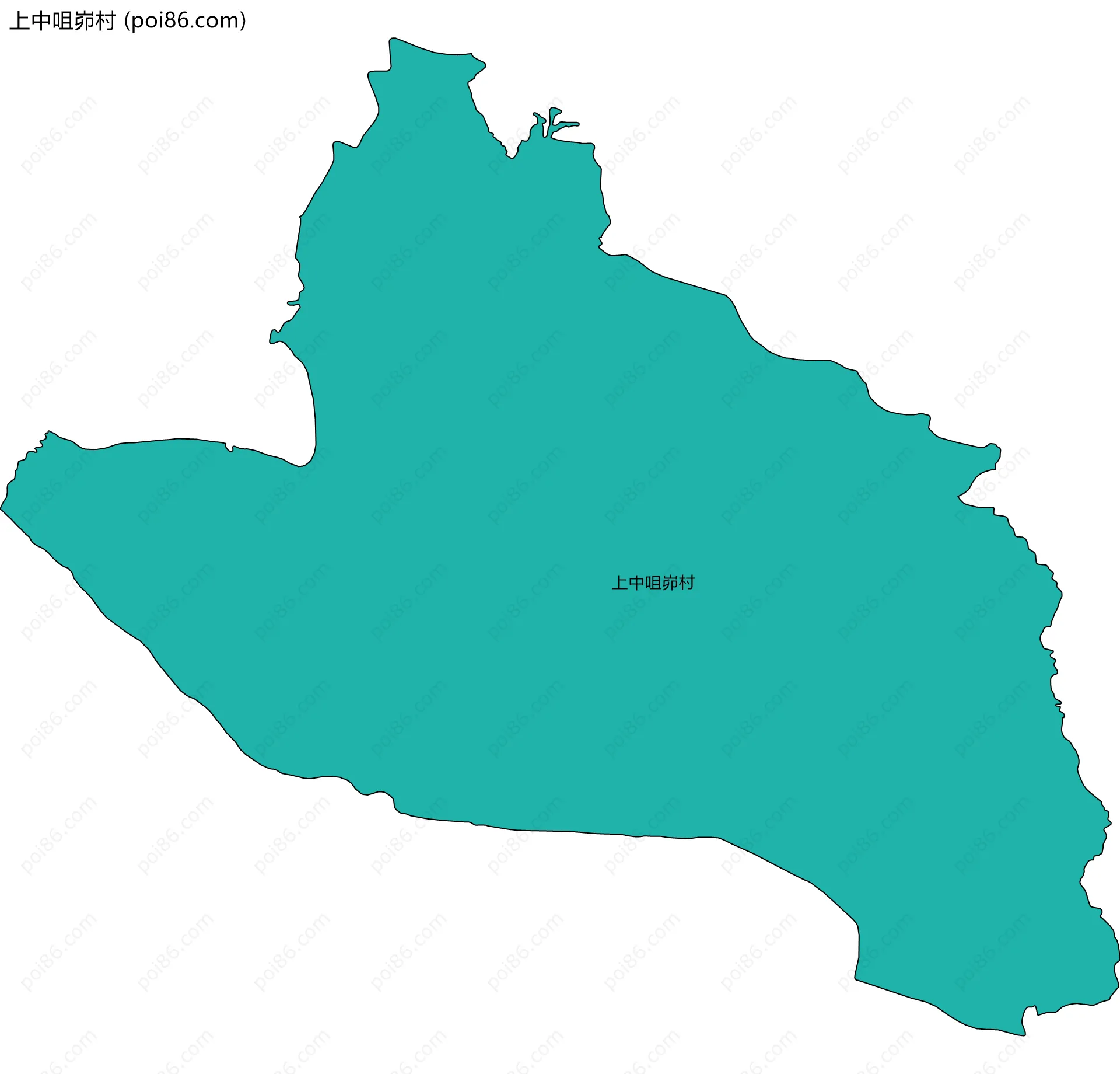 上中咀峁村边界地图