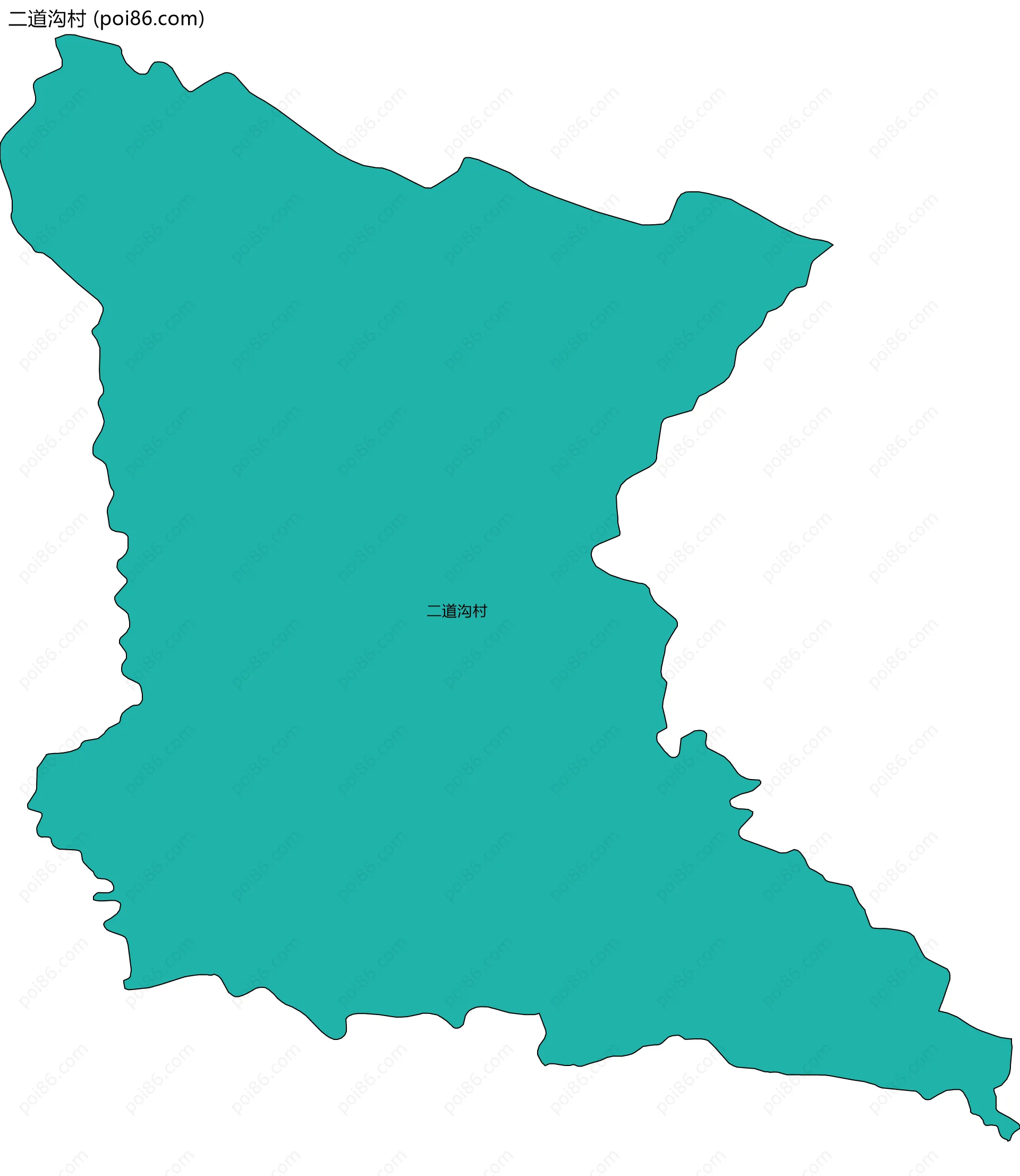二道沟村边界地图