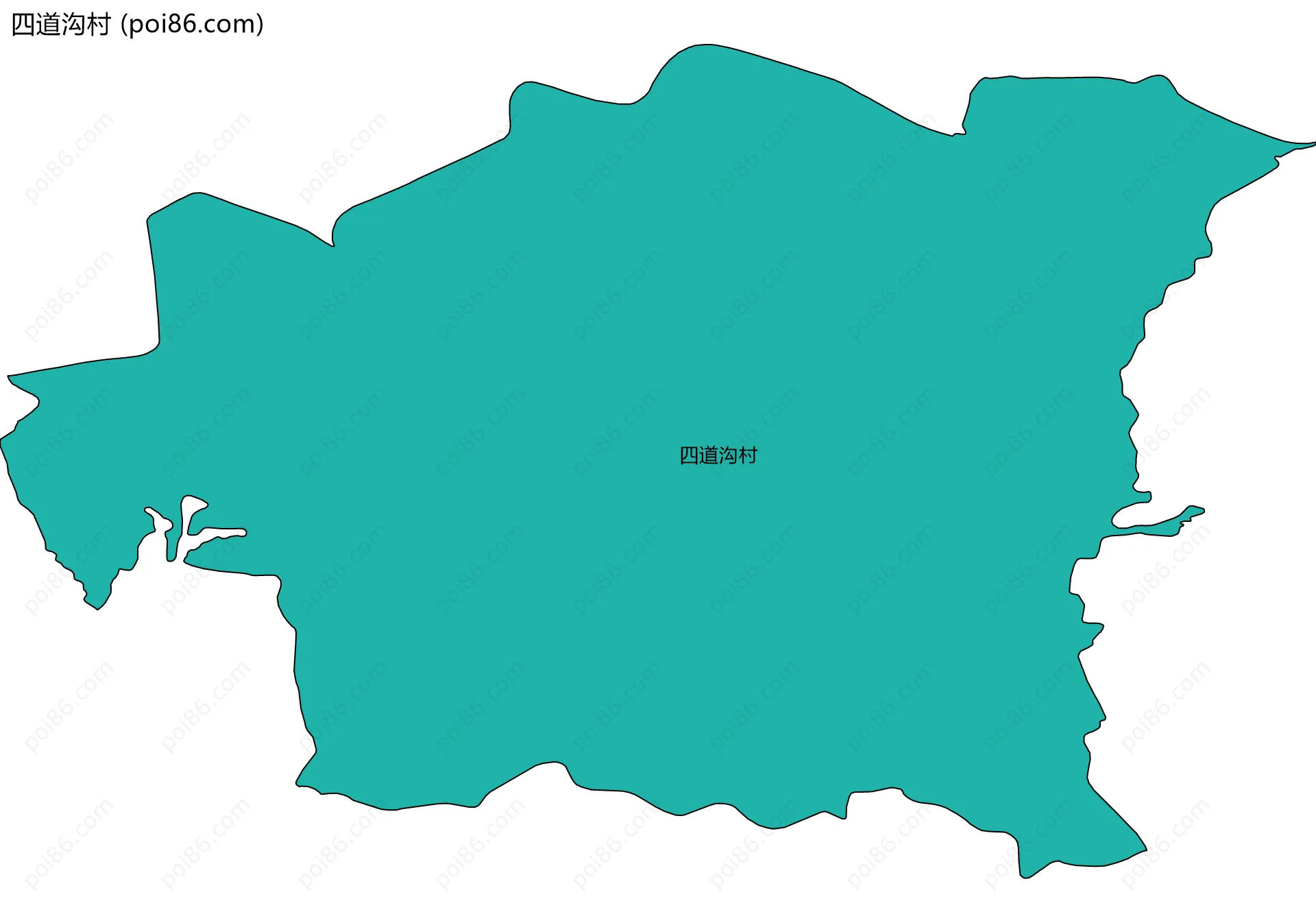 四道沟村边界地图