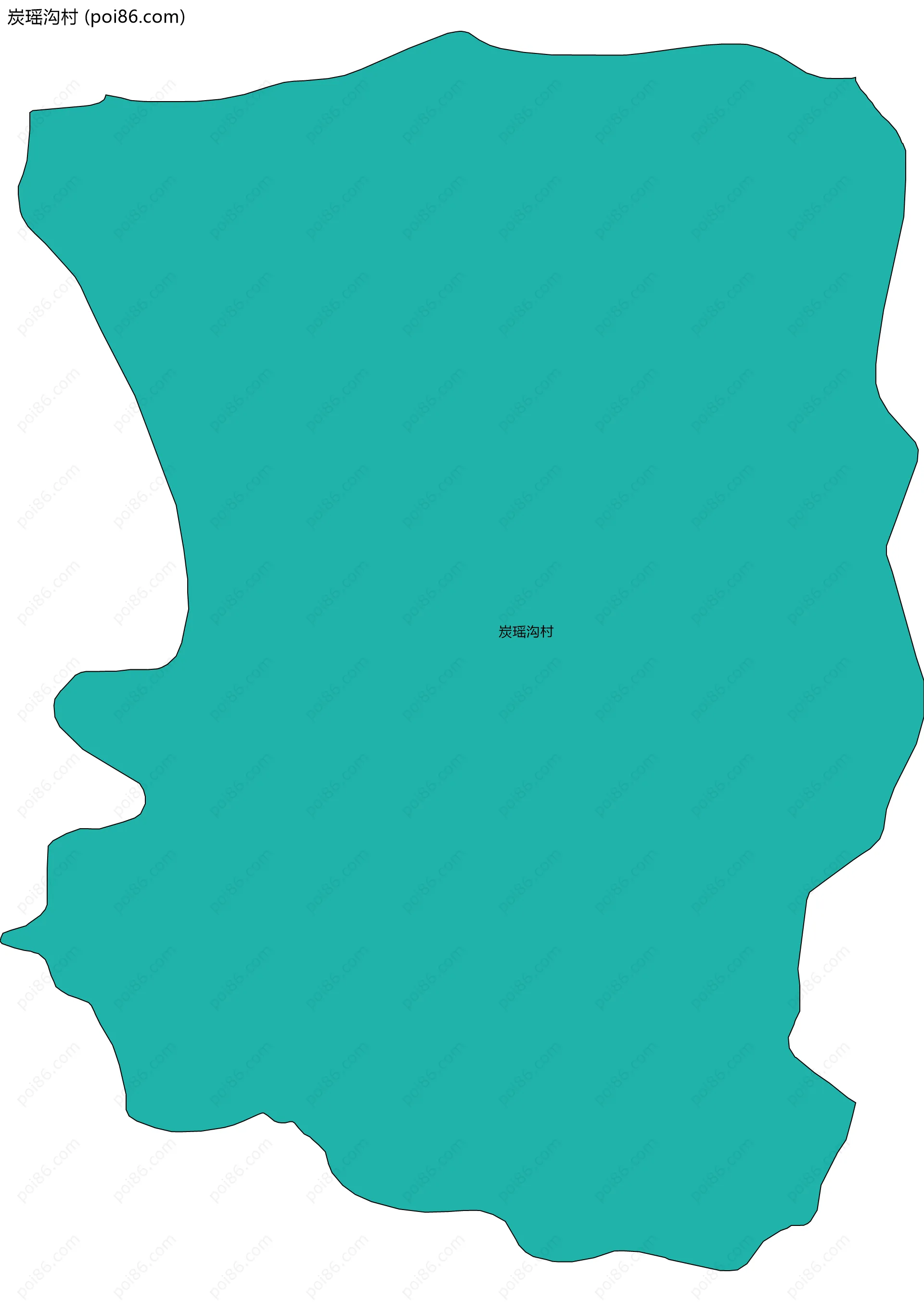 炭瑶沟村边界地图