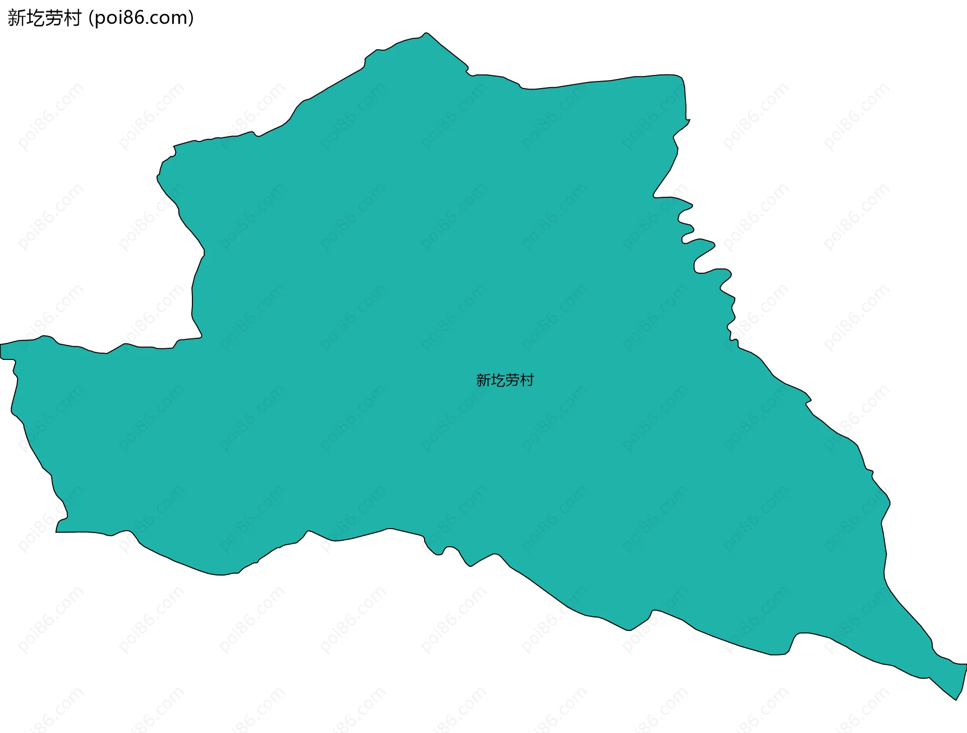 新圪劳村边界地图
