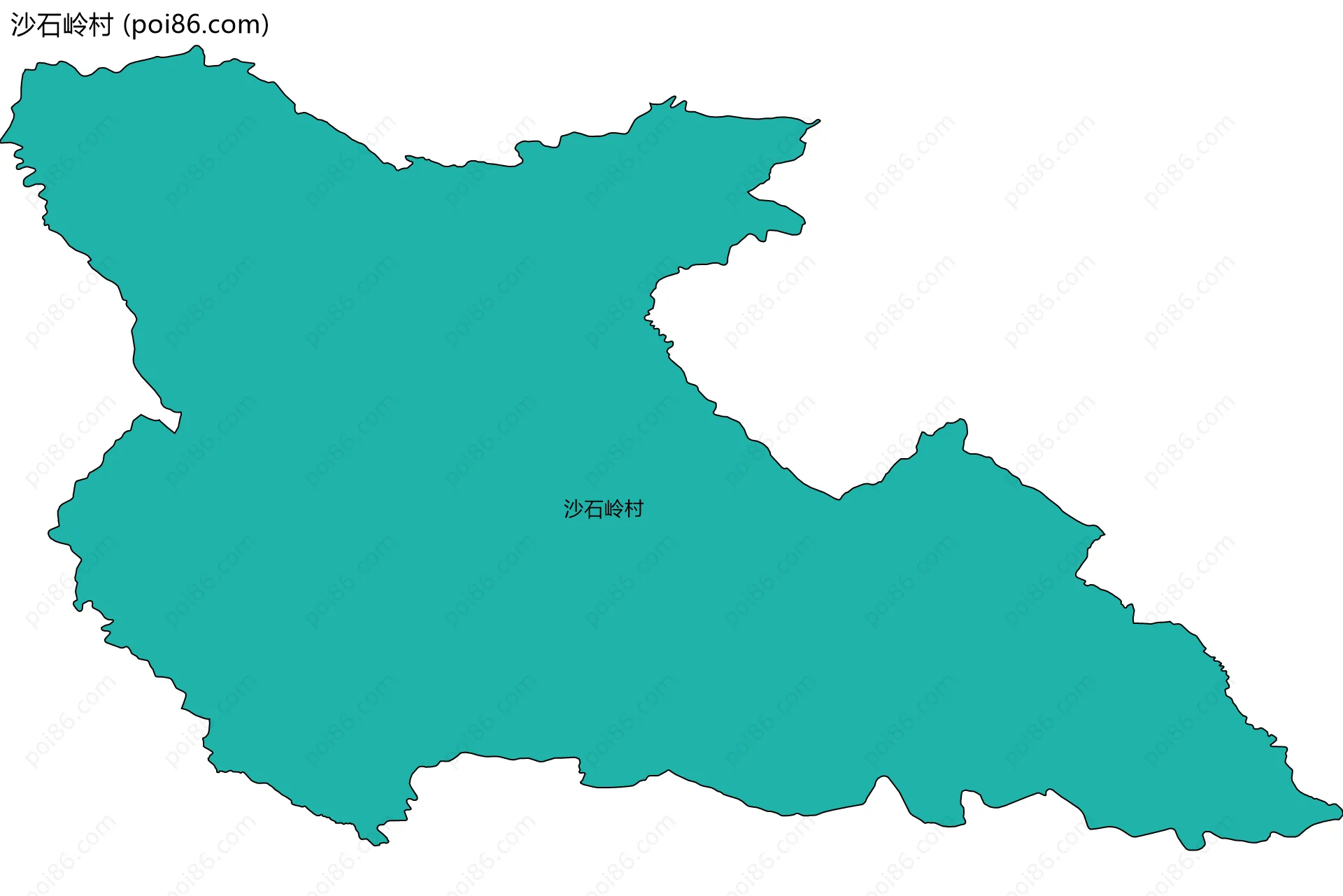 沙石岭村边界地图