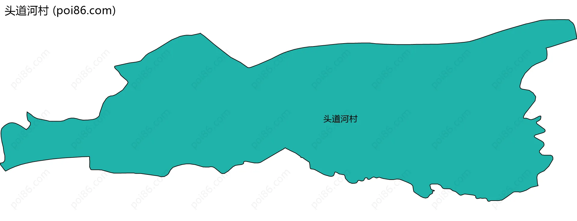 头道河村边界地图