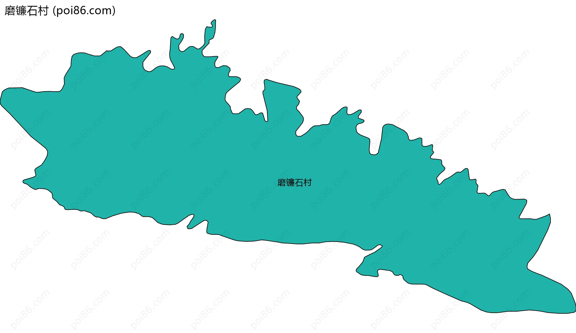 磨镰石村边界地图