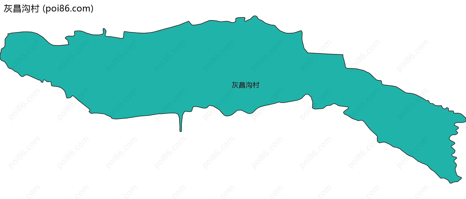 灰昌沟村边界地图