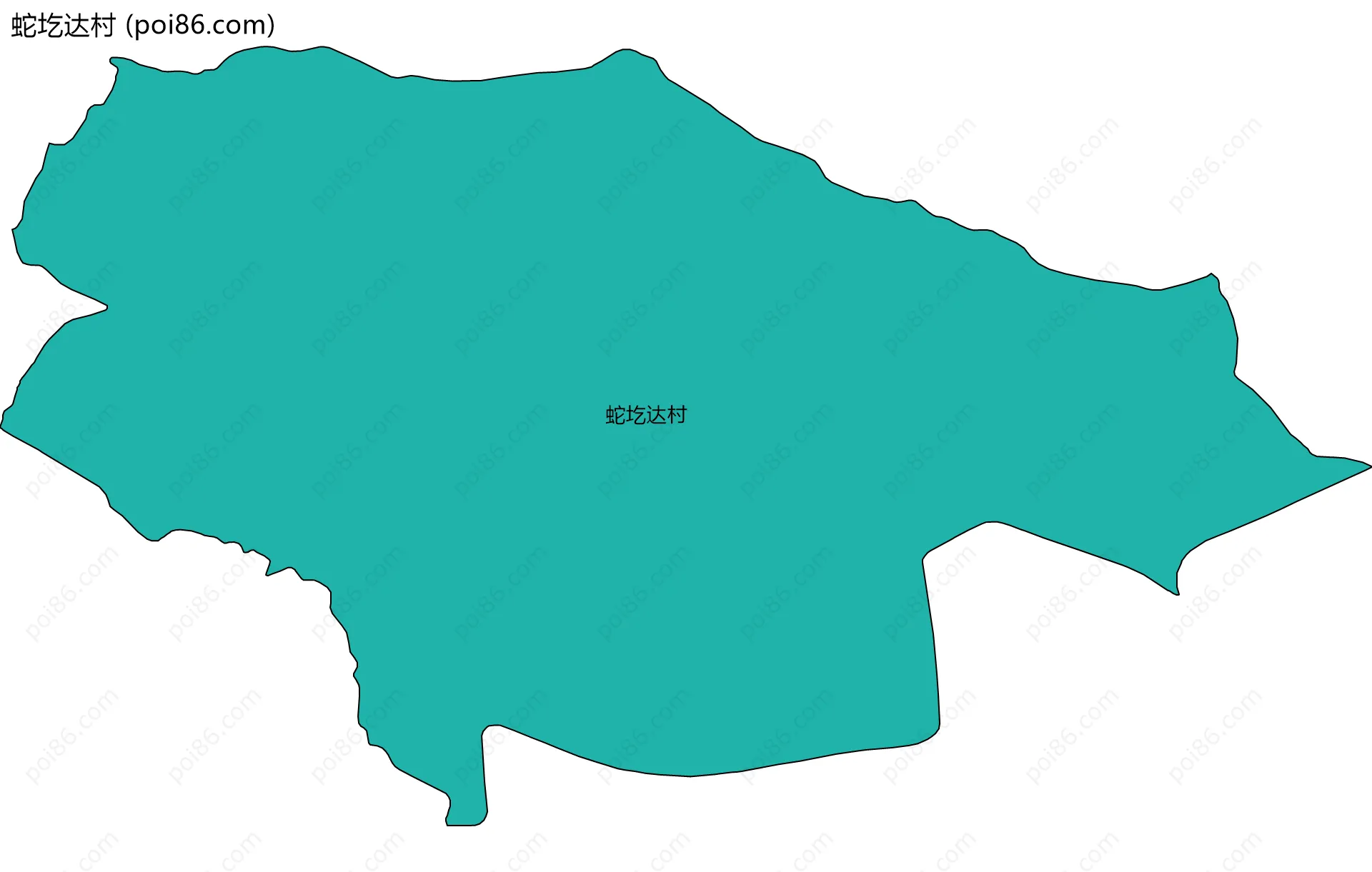 蛇圪达村边界地图