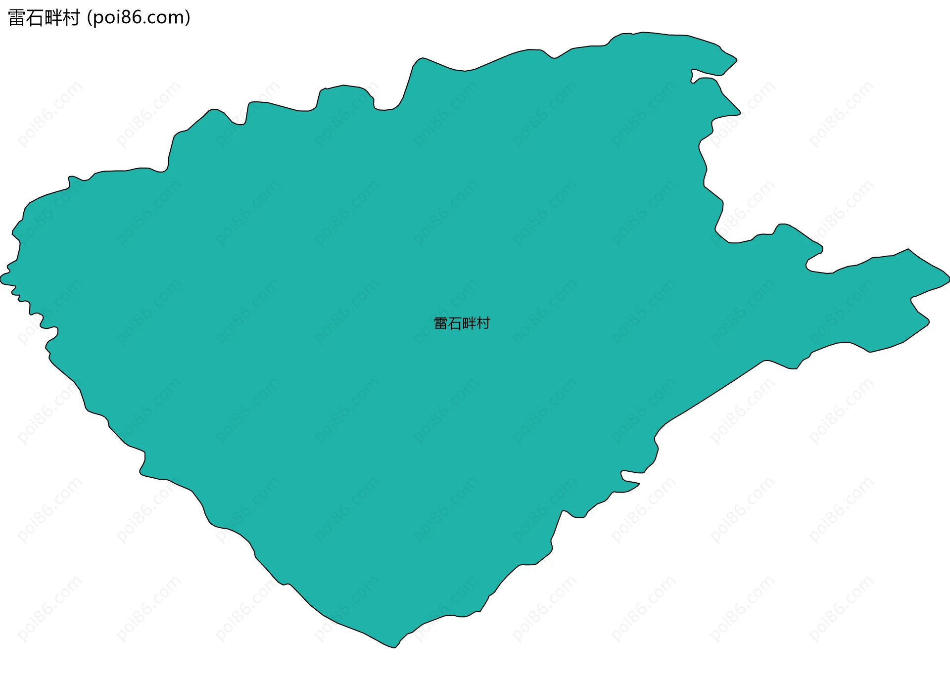 雷石畔村边界地图