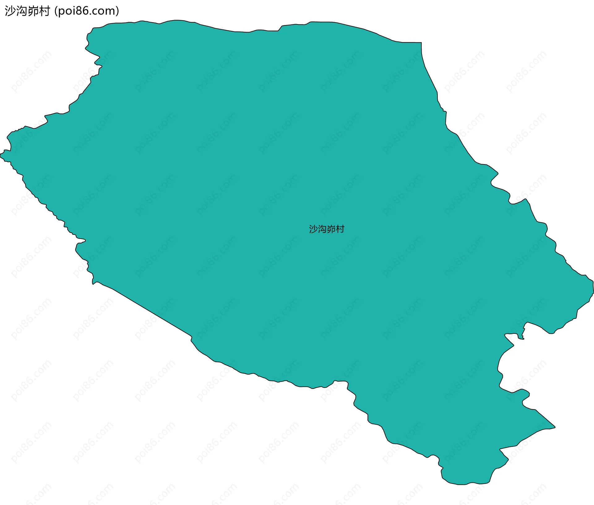 沙沟峁村边界地图