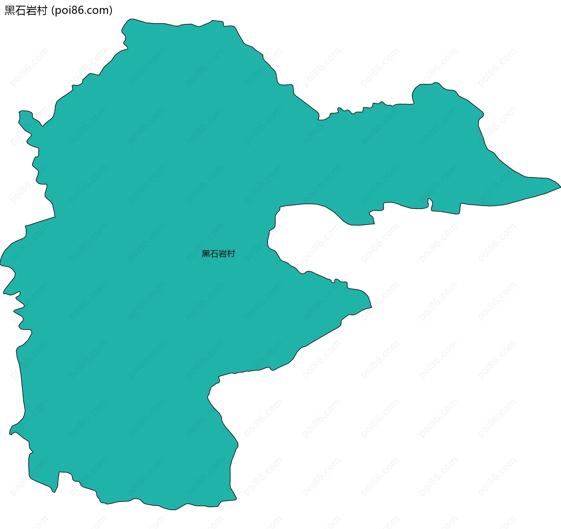 黑石岩村边界地图